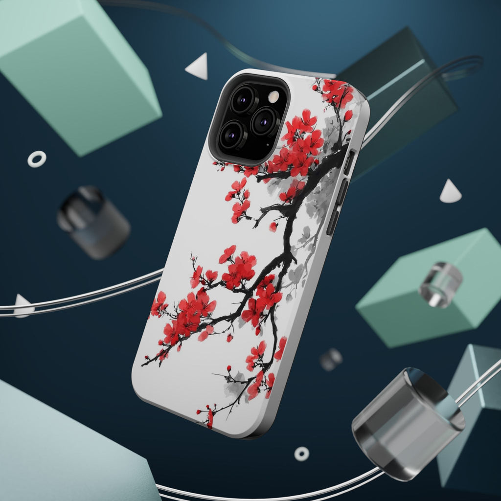 Cherry Blossom Impact Phone Case — Magnetic, Shock‑Resistant Protection