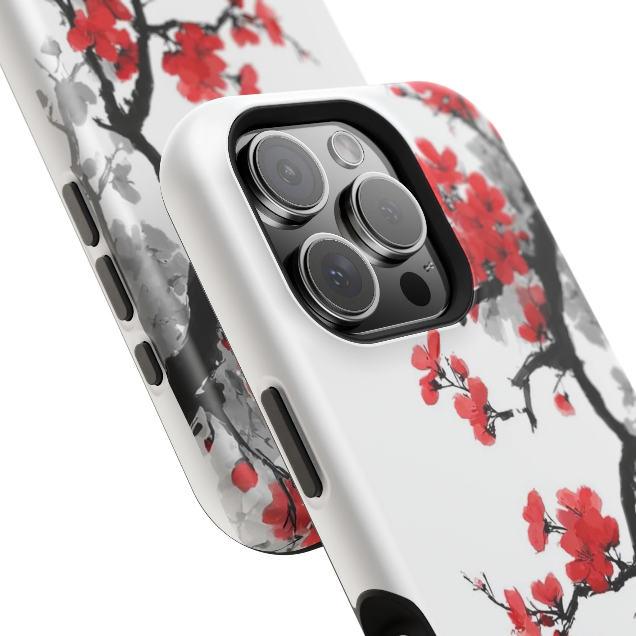 Cherry Blossom Impact Phone Case — Magnetic, Shock‑Resistant Protection