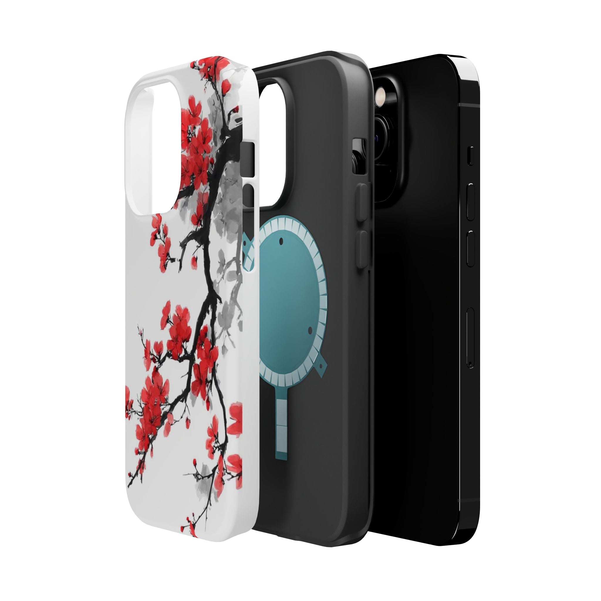 Cherry Blossom Impact Phone Case — Magnetic, Shock‑Resistant Protection