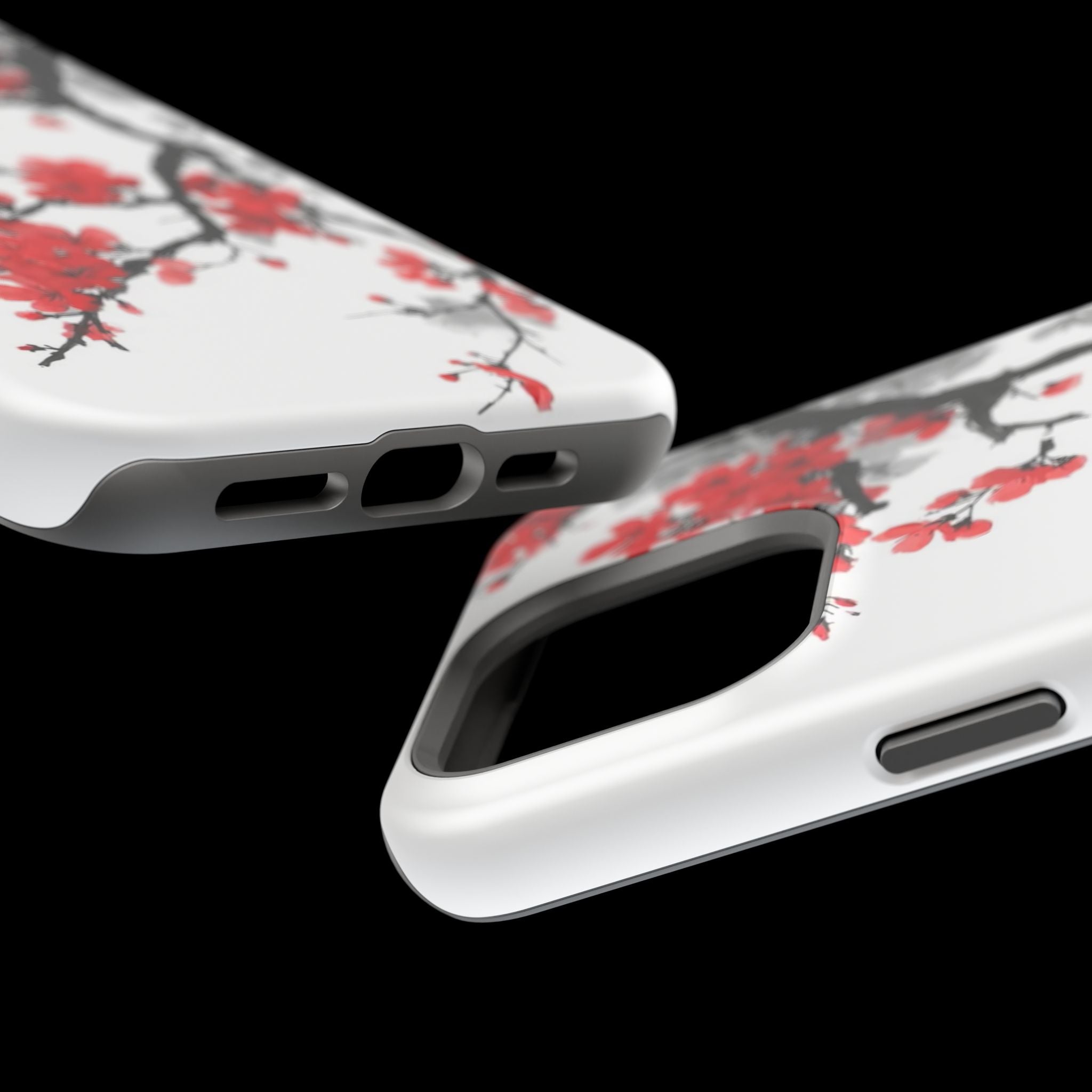 Cherry Blossom Impact Phone Case — Magnetic, Shock‑Resistant Protection