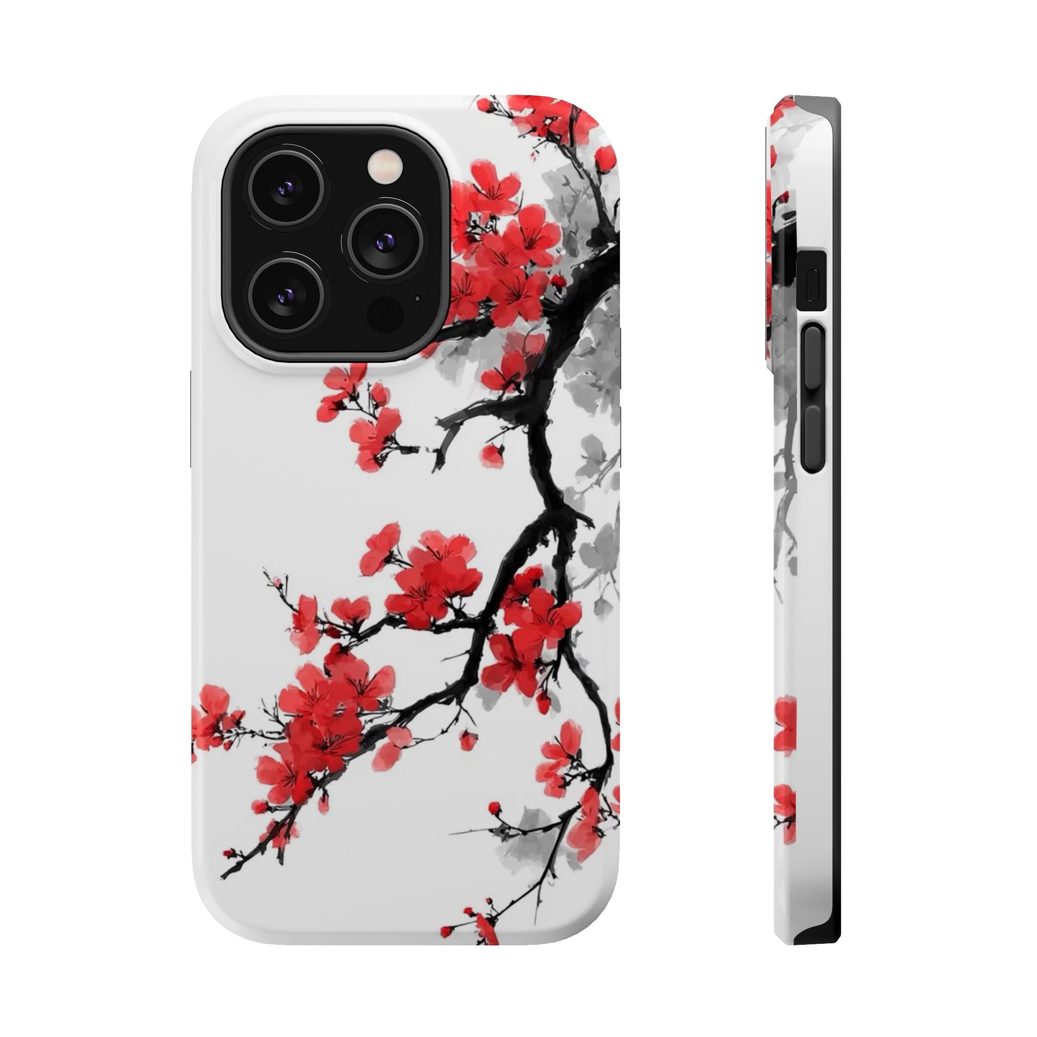 Cherry Blossom Impact Phone Case — Magnetic, Shock‑Resistant Protection