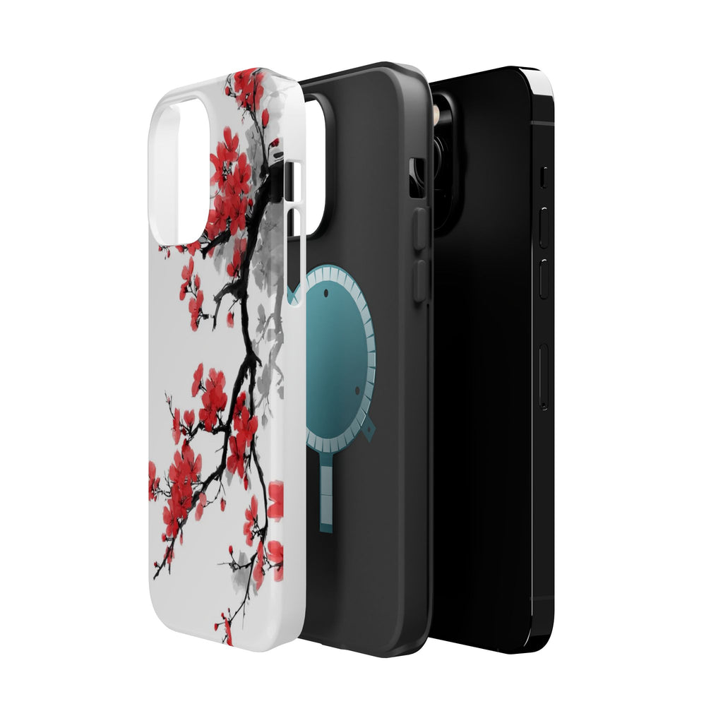 Cherry Blossom Impact Phone Case — Magnetic, Shock‑Resistant Protection