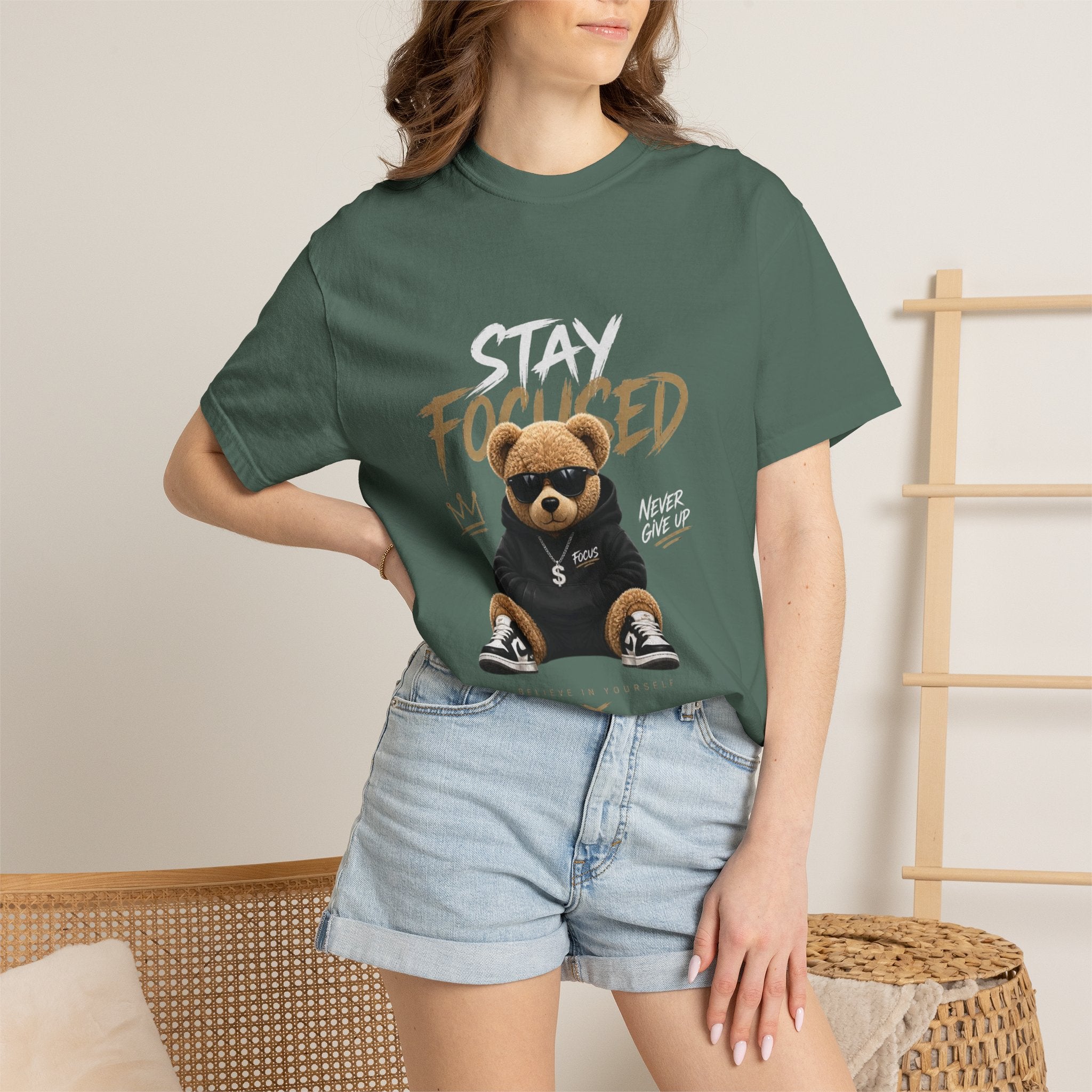 Stay On Focused Unisex Garment-Dyed T-shirt