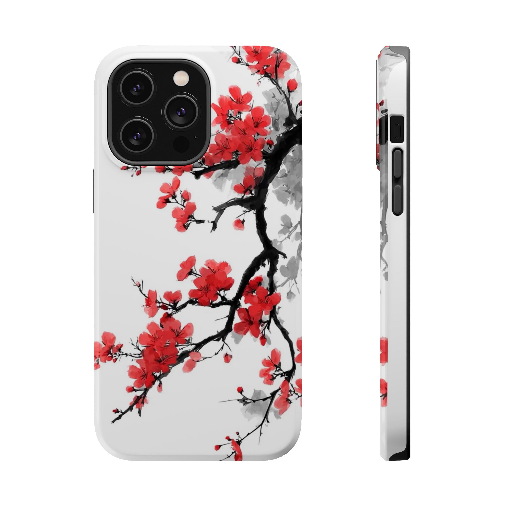 Cherry Blossom Impact Phone Case — Magnetic, Shock‑Resistant Protection