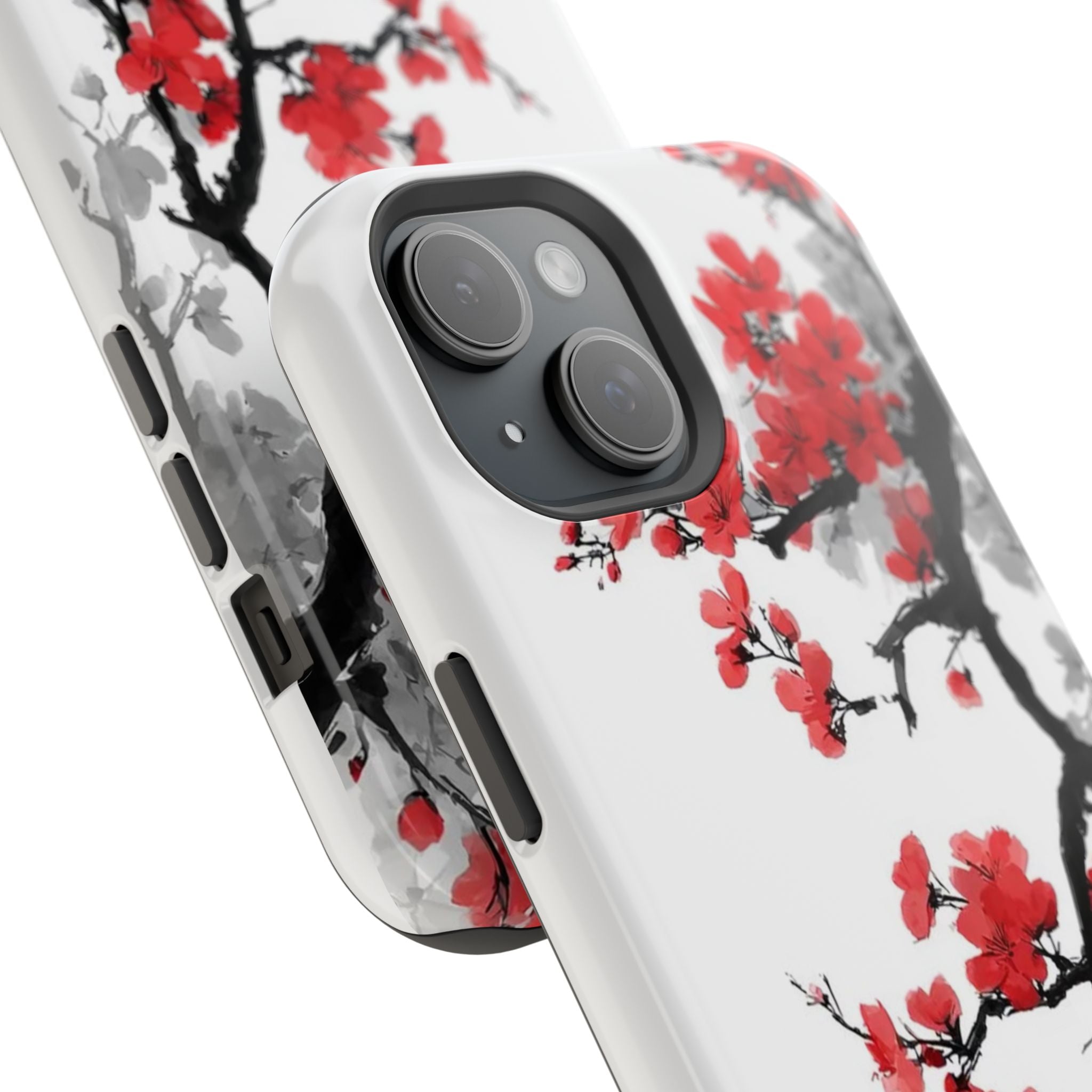 Cherry Blossom Impact Phone Case — Magnetic, Shock‑Resistant Protection