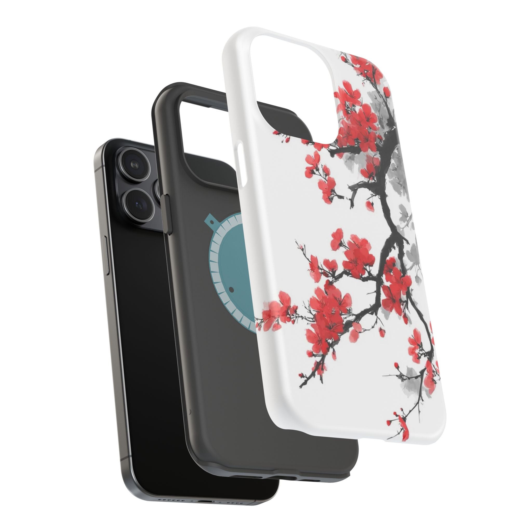 Cherry Blossom Impact Phone Case — Magnetic, Shock‑Resistant Protection