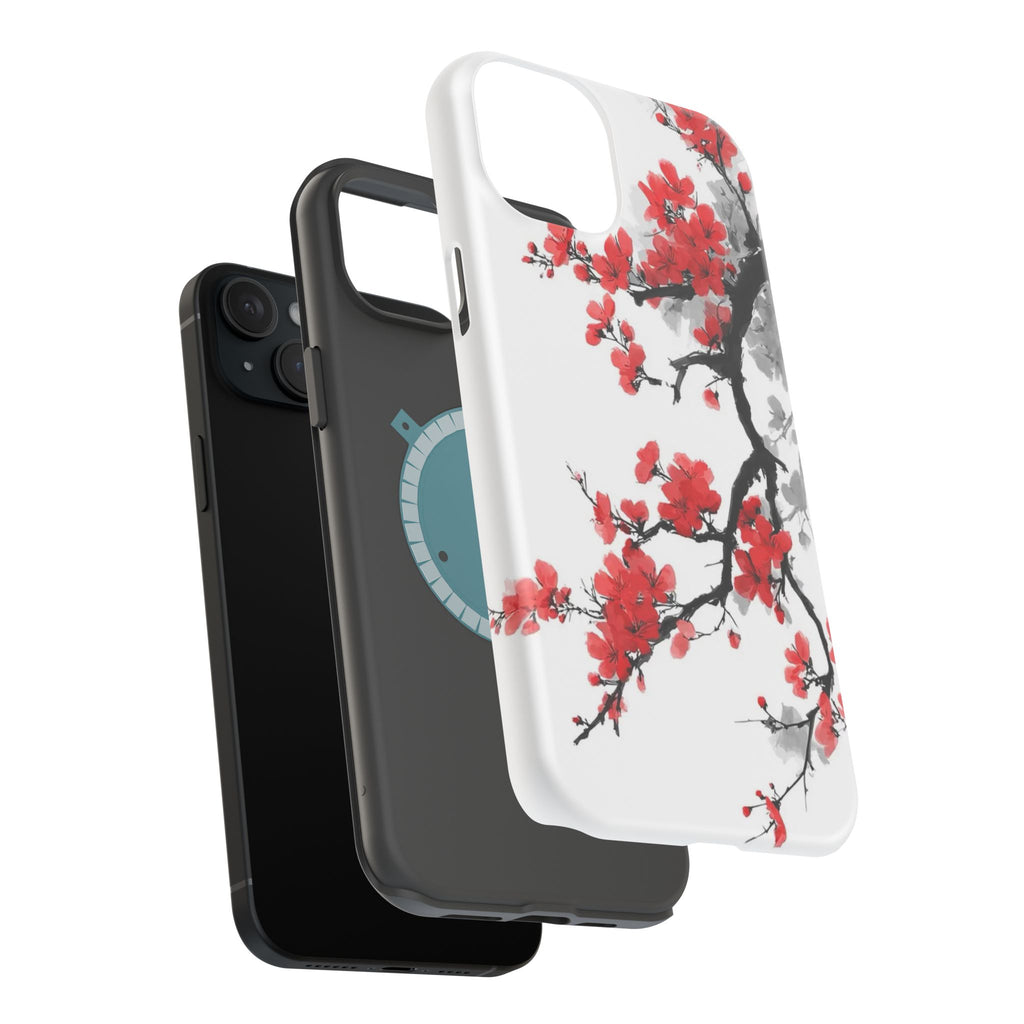 Cherry Blossom Impact Phone Case — Magnetic, Shock‑Resistant Protection