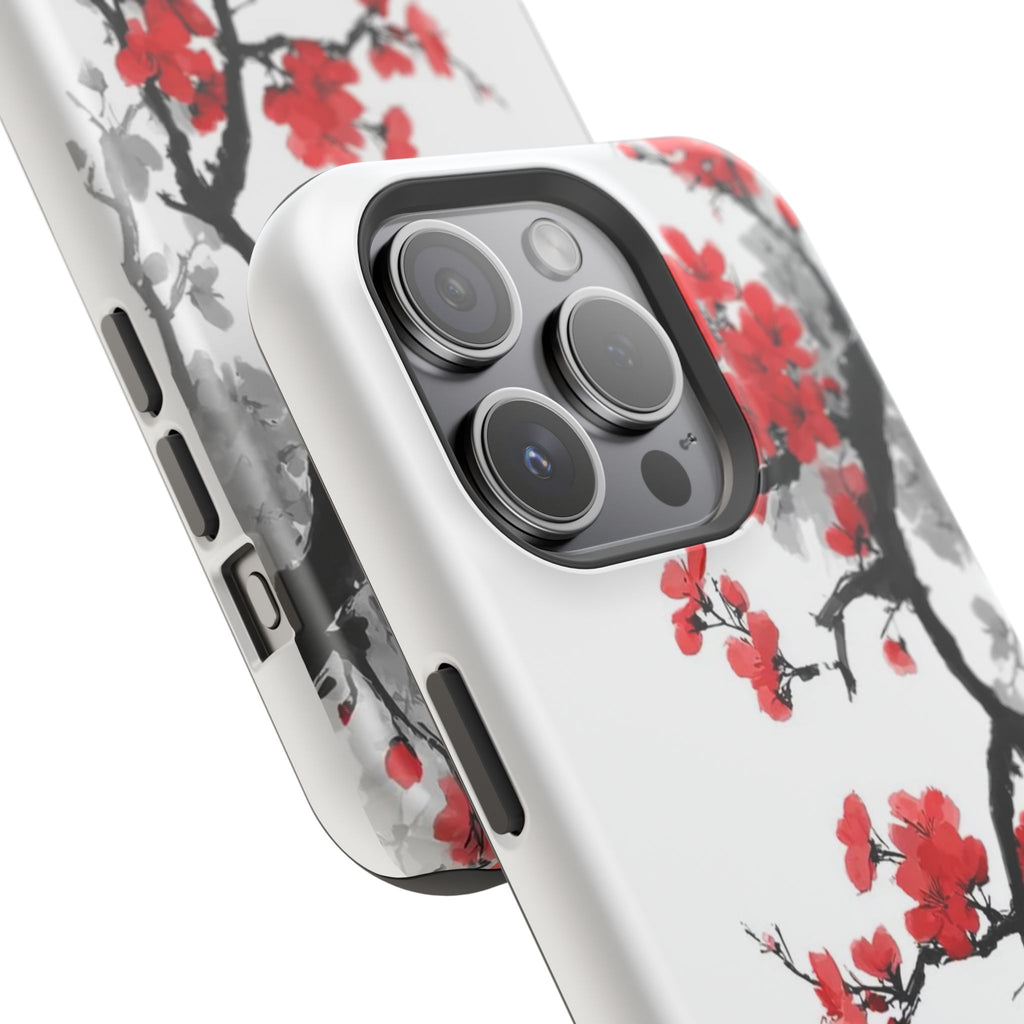 Cherry Blossom Impact Phone Case — Magnetic, Shock‑Resistant Protection