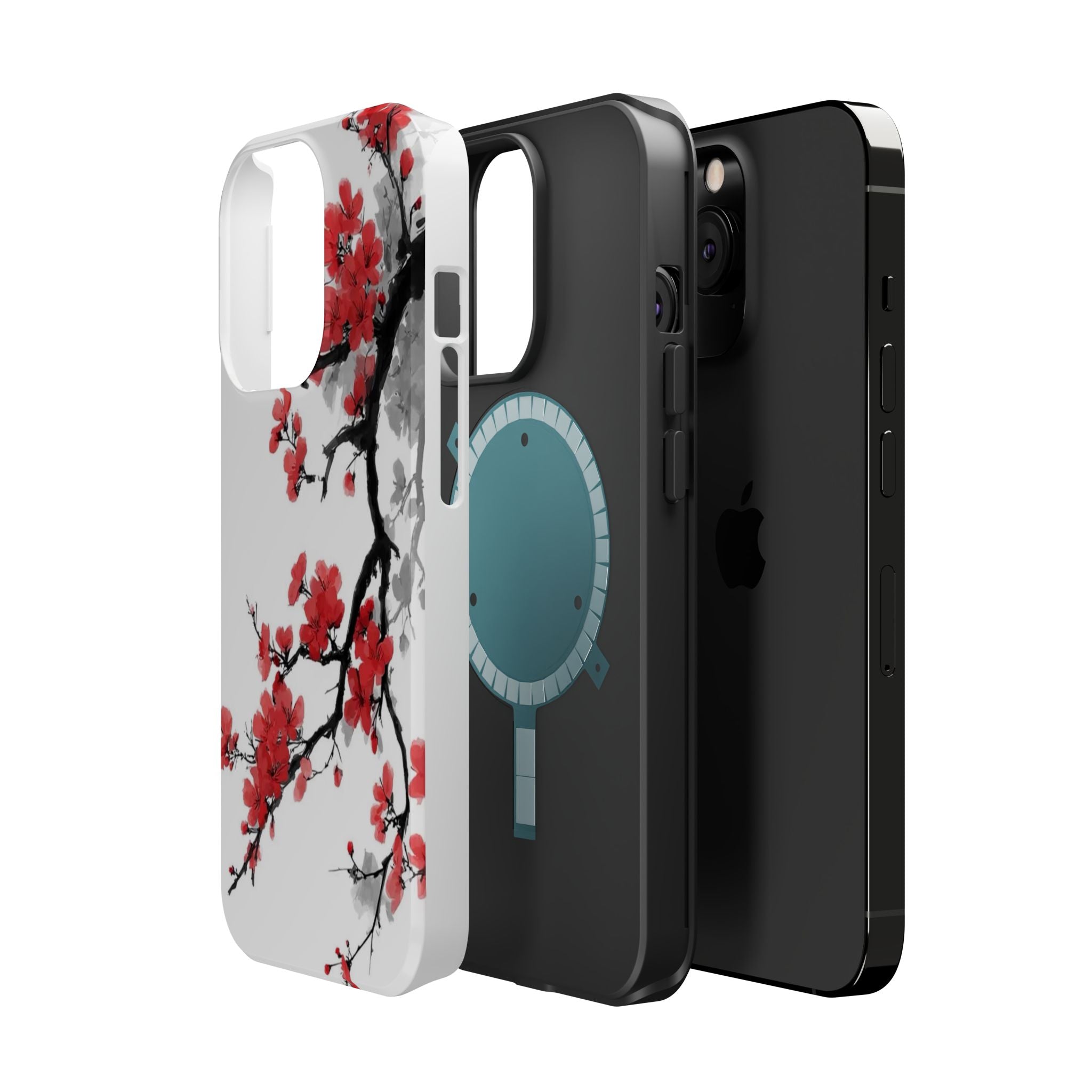 Cherry Blossom Impact Phone Case — Magnetic, Shock‑Resistant Protection