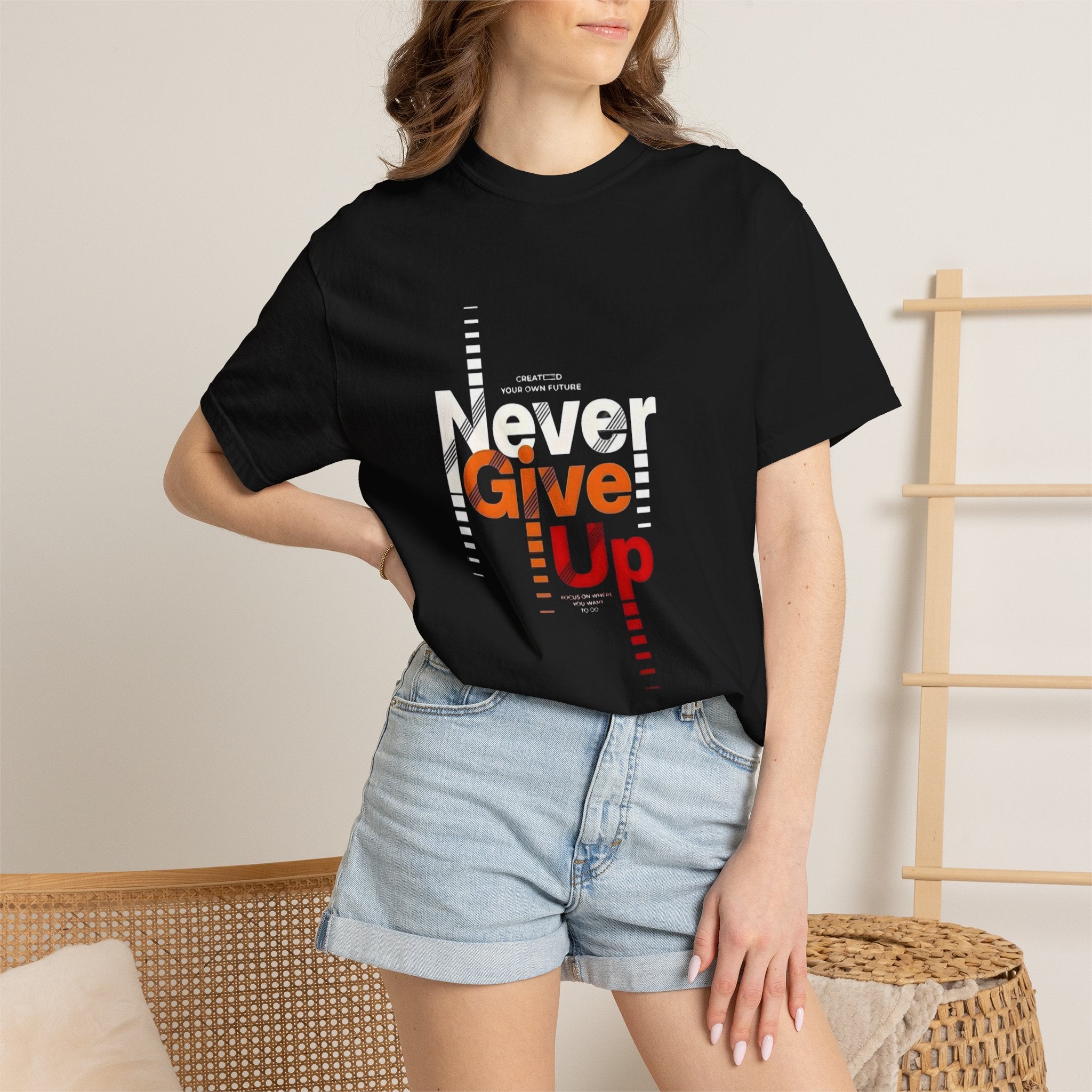 Never Give Up Unisex Garment-Dyed T-shirt