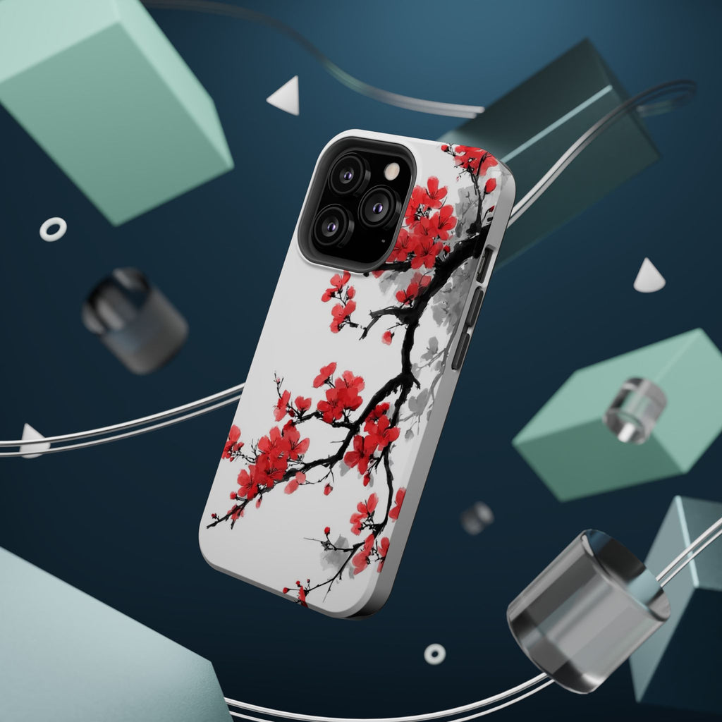 Cherry Blossom Impact Phone Case — Magnetic, Shock‑Resistant Protection