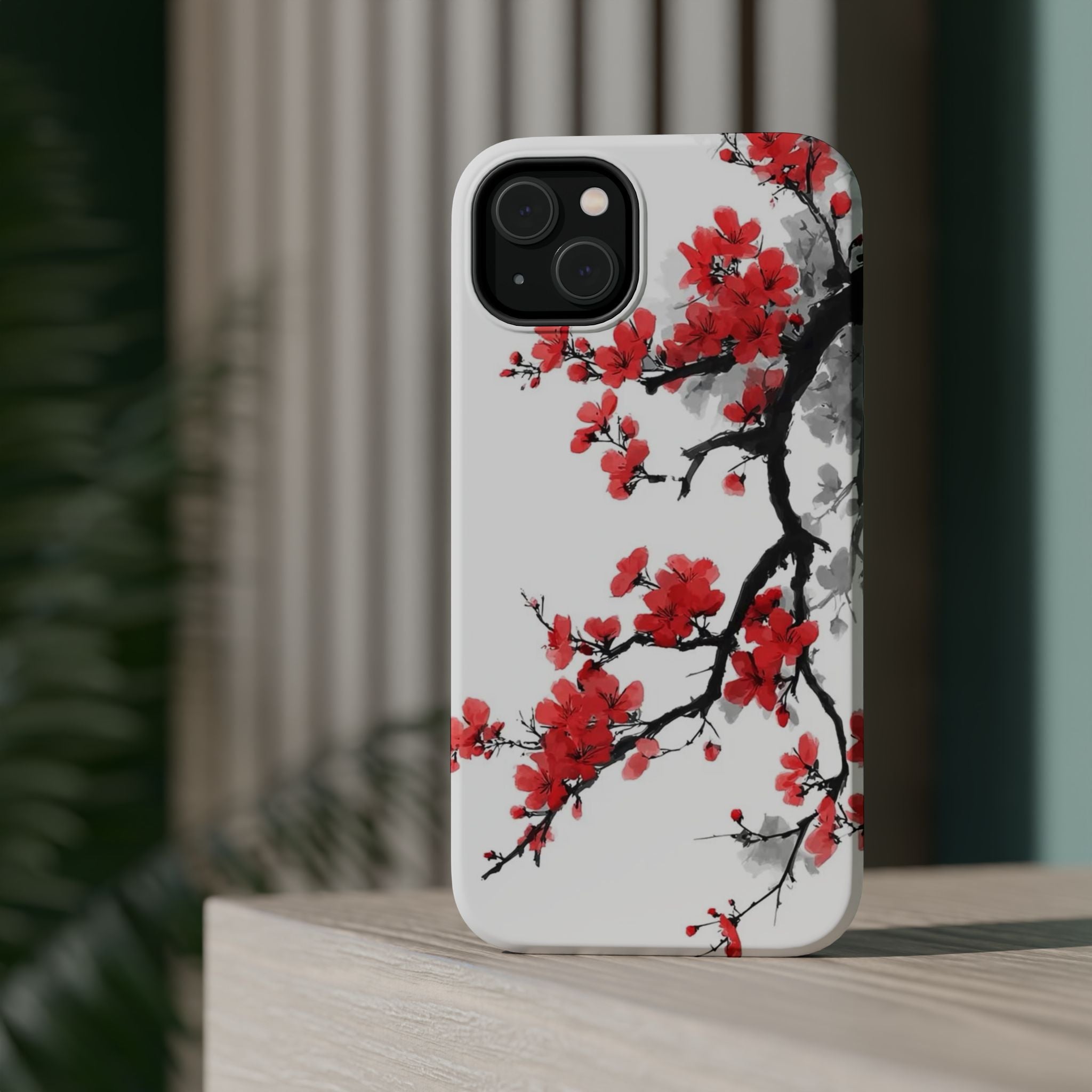 Cherry Blossom Impact Phone Case — Magnetic, Shock‑Resistant Protection