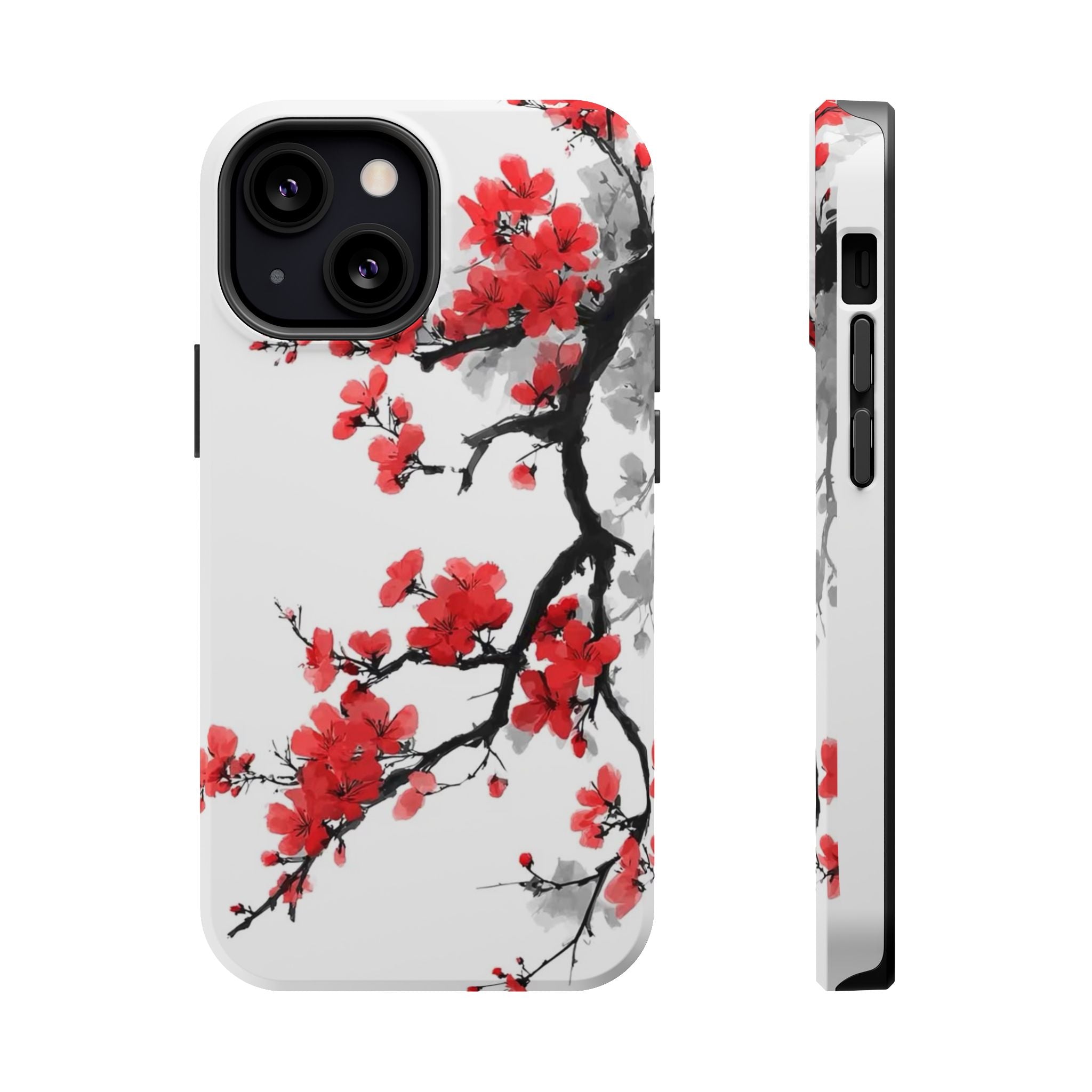 Cherry Blossom Impact Phone Case — Magnetic, Shock‑Resistant Protection