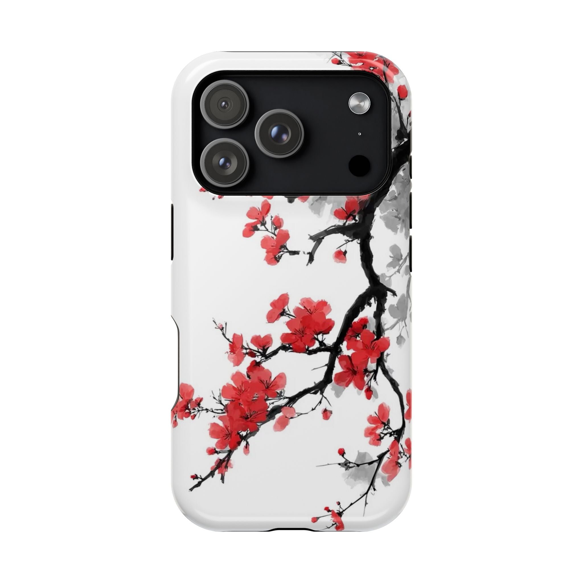 Cherry Blossom Impact Phone Case — Magnetic, Shock‑Resistant Protection
