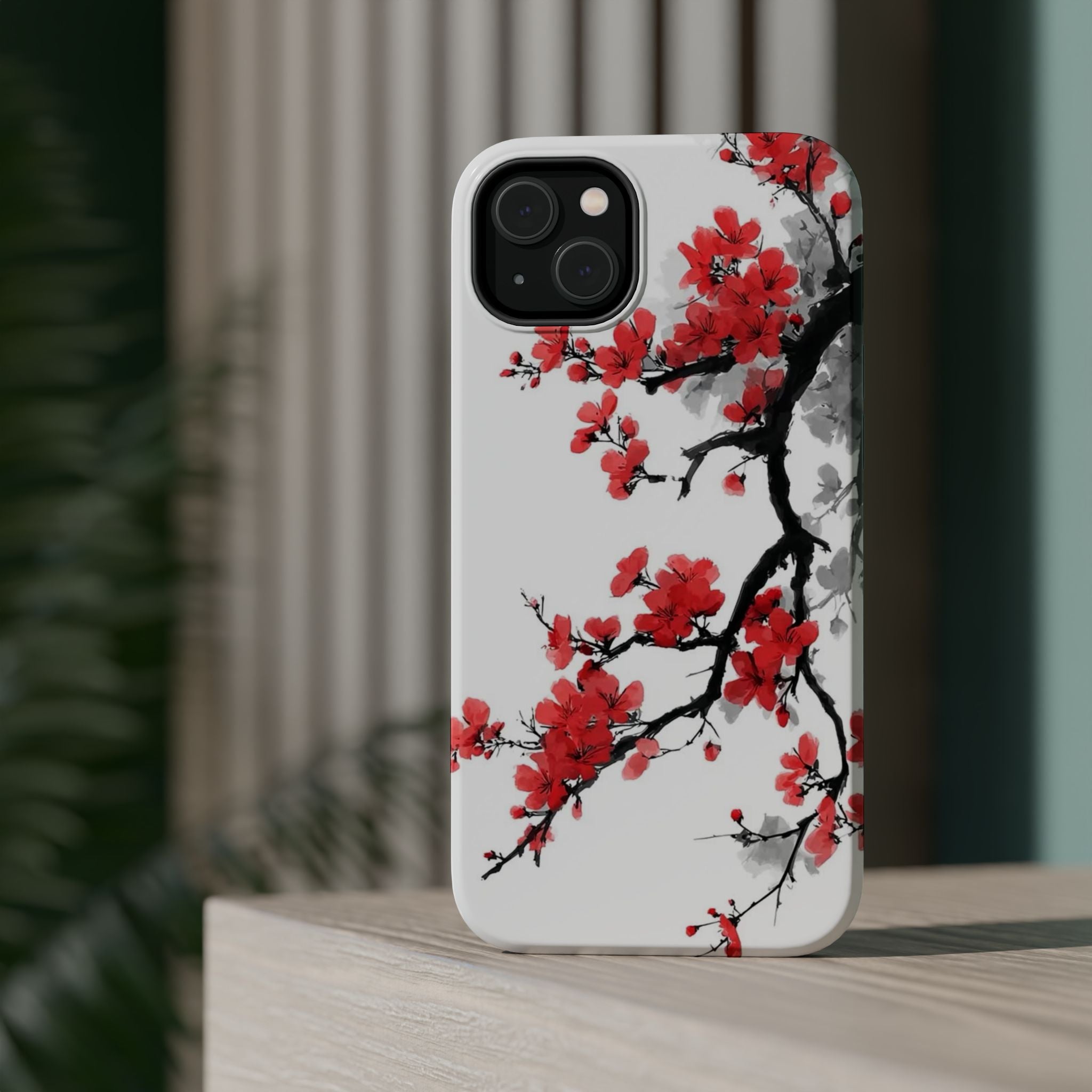 Cherry Blossom Impact Phone Case — Magnetic, Shock‑Resistant Protection