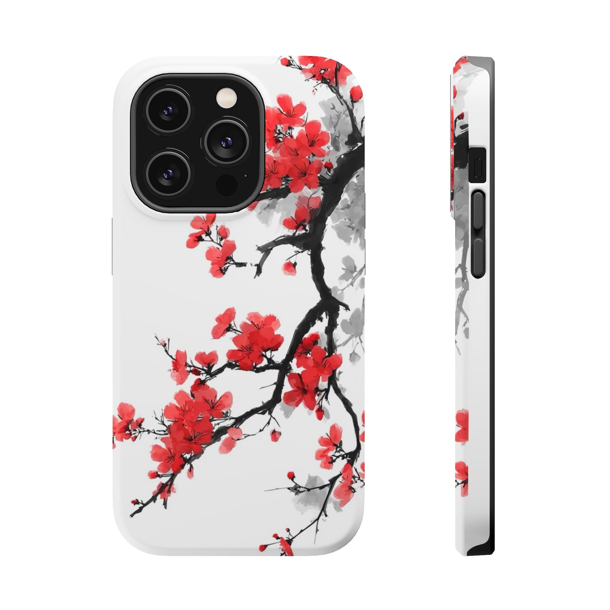Cherry Blossom Impact Phone Case — Magnetic, Shock‑Resistant Protection