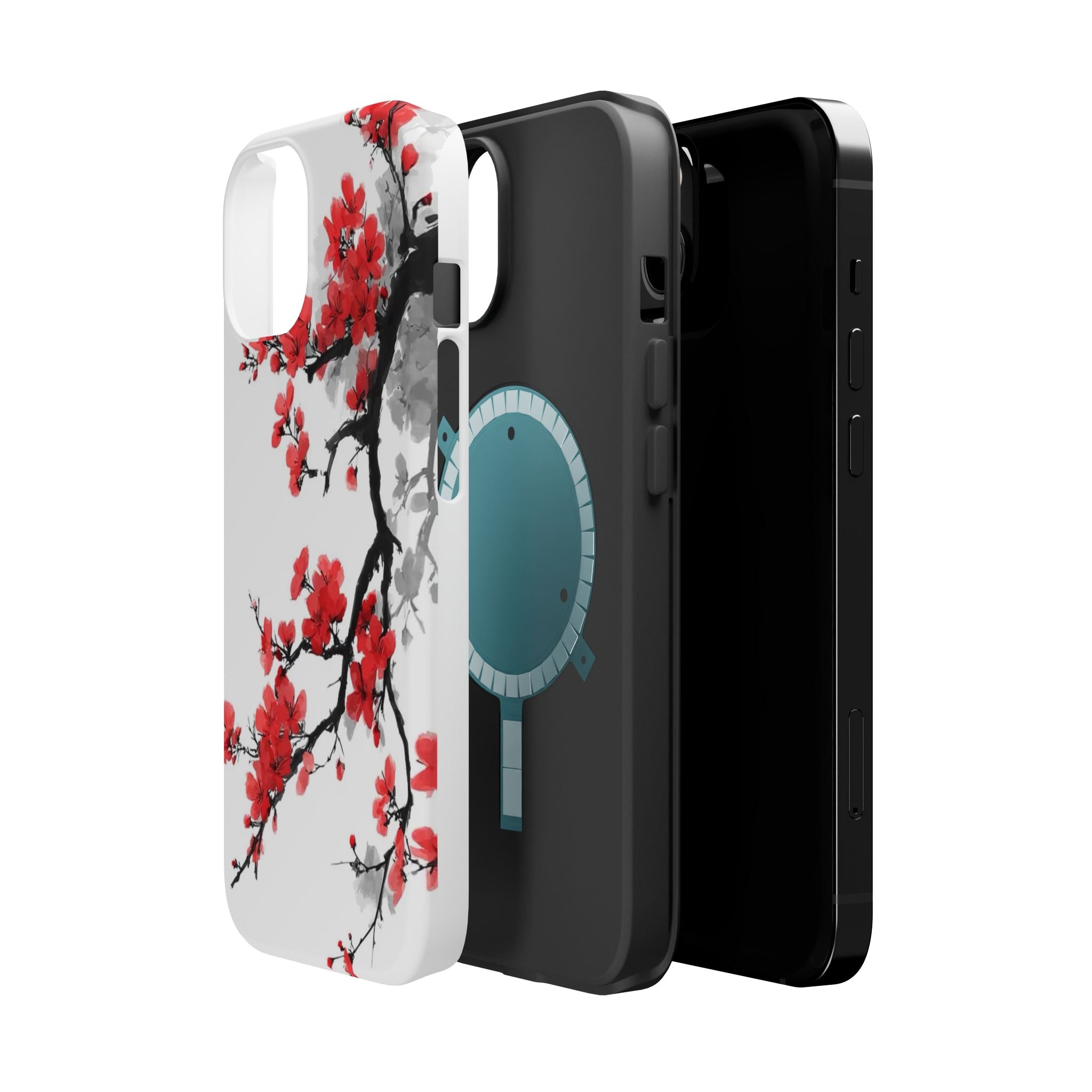 Cherry Blossom Impact Phone Case — Magnetic, Shock‑Resistant Protection