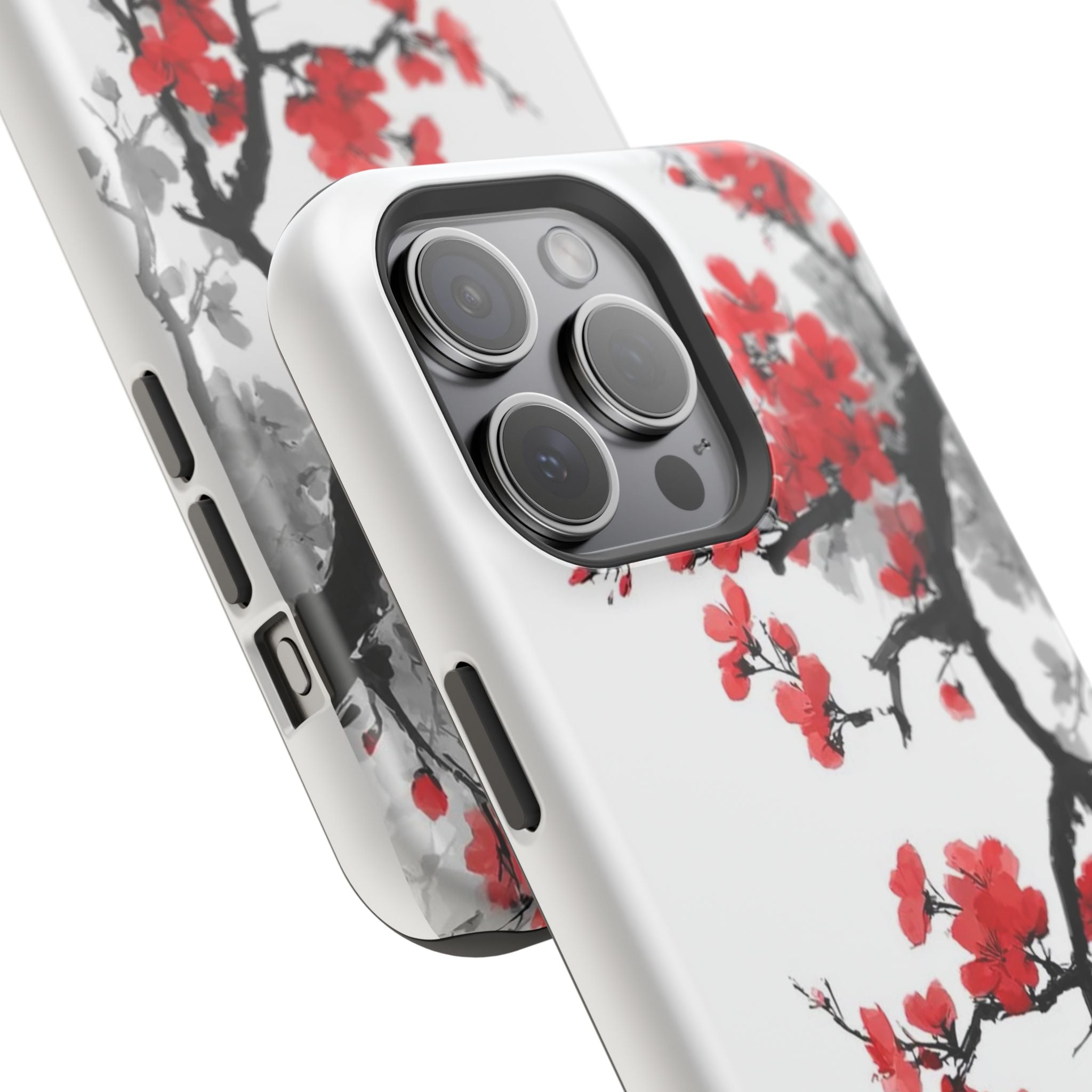 Cherry Blossom Impact Phone Case — Magnetic, Shock‑Resistant Protection