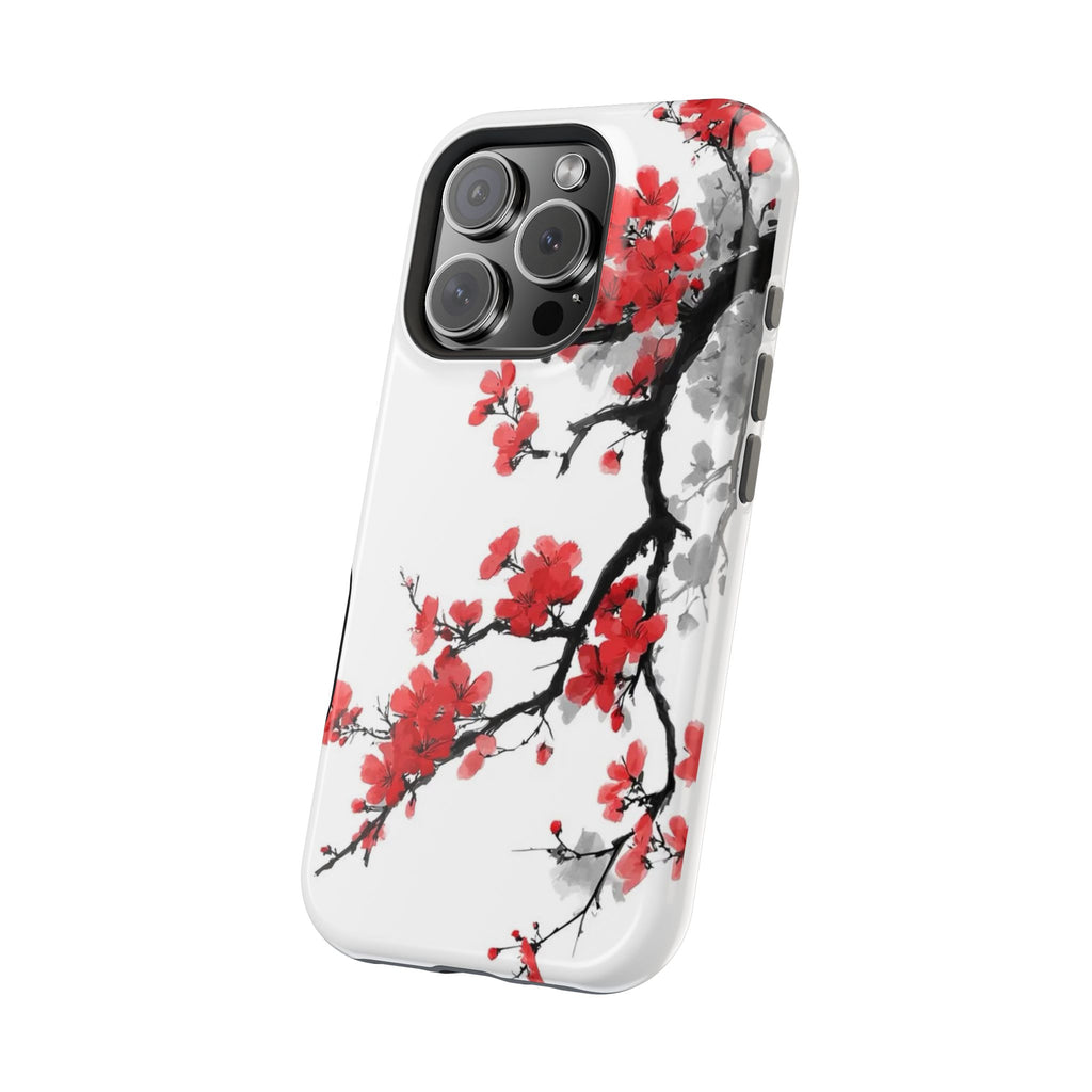 Cherry Blossom Impact Phone Case — Magnetic, Shock‑Resistant Protection