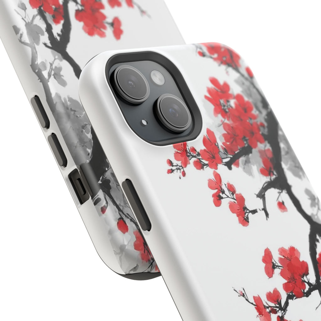 Cherry Blossom Impact Phone Case — Magnetic, Shock‑Resistant Protection