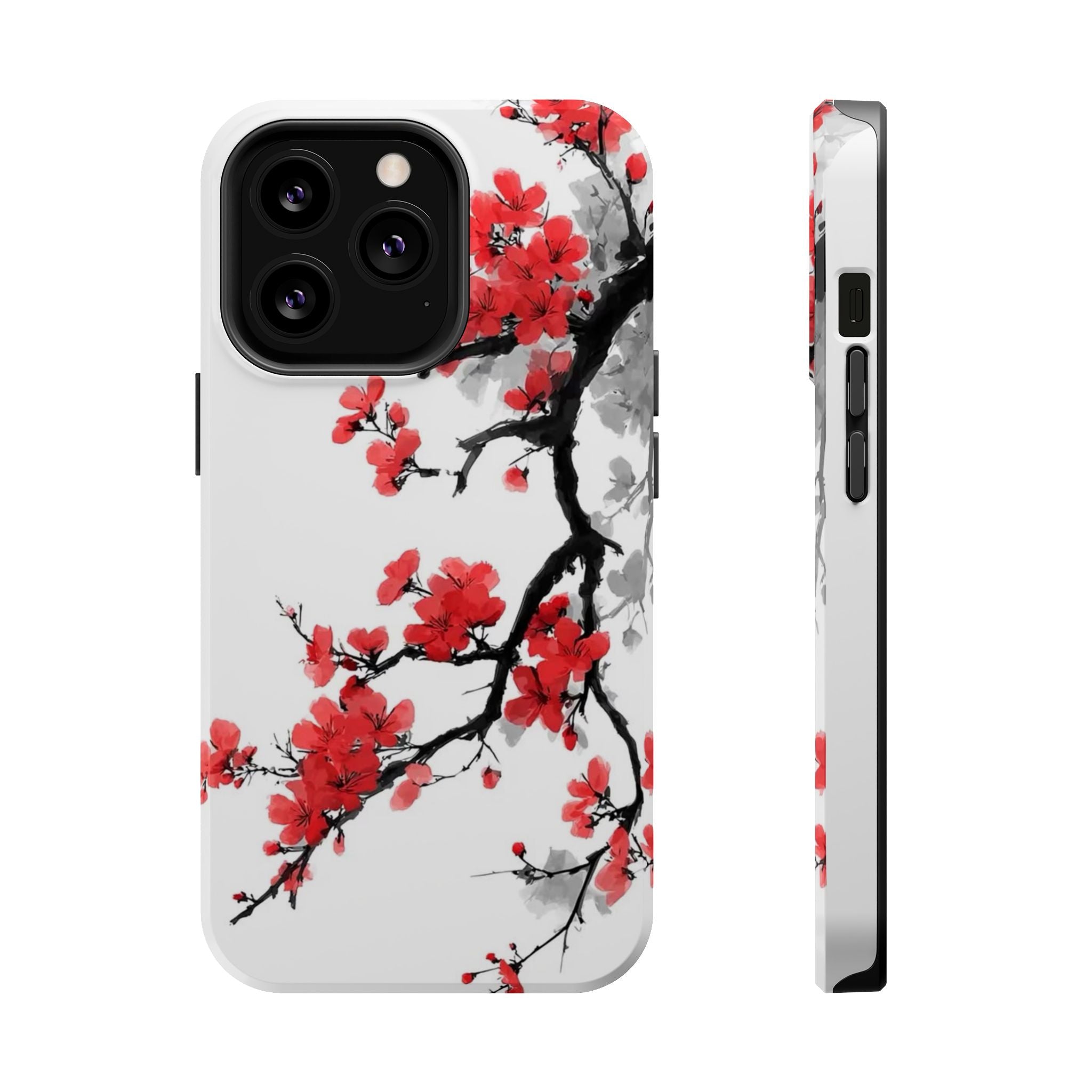 Cherry Blossom Impact Phone Case — Magnetic, Shock‑Resistant Protection