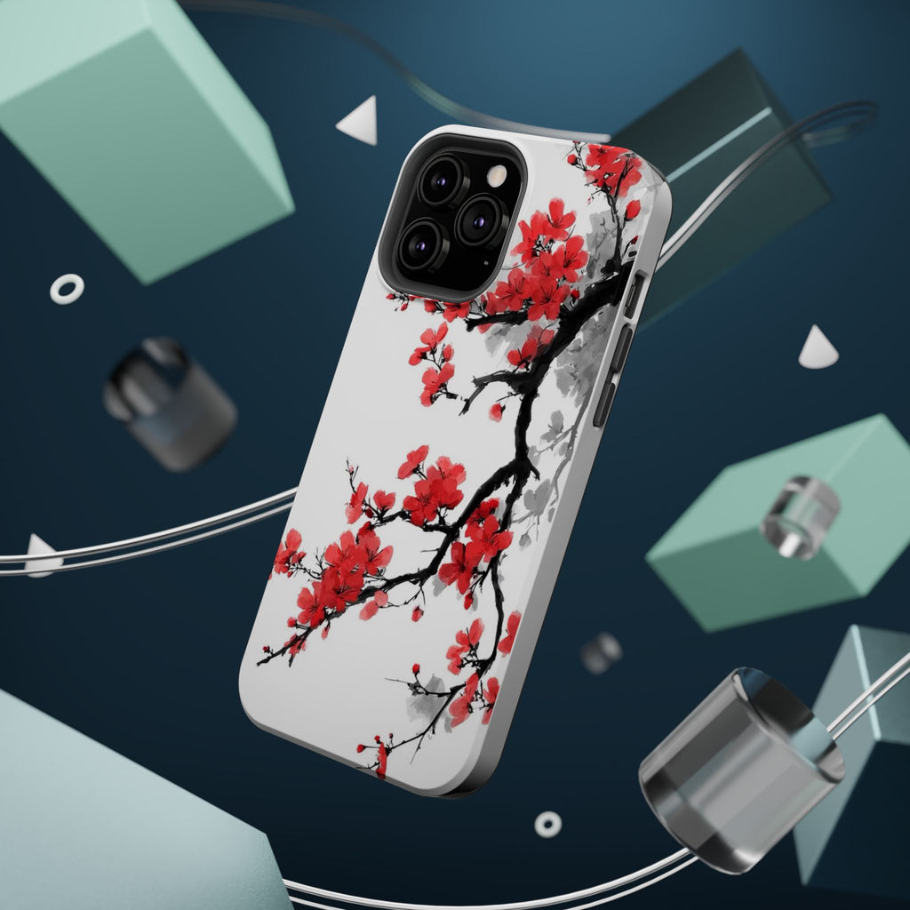 Cherry Blossom Impact Phone Case — Magnetic, Shock‑Resistant Protection