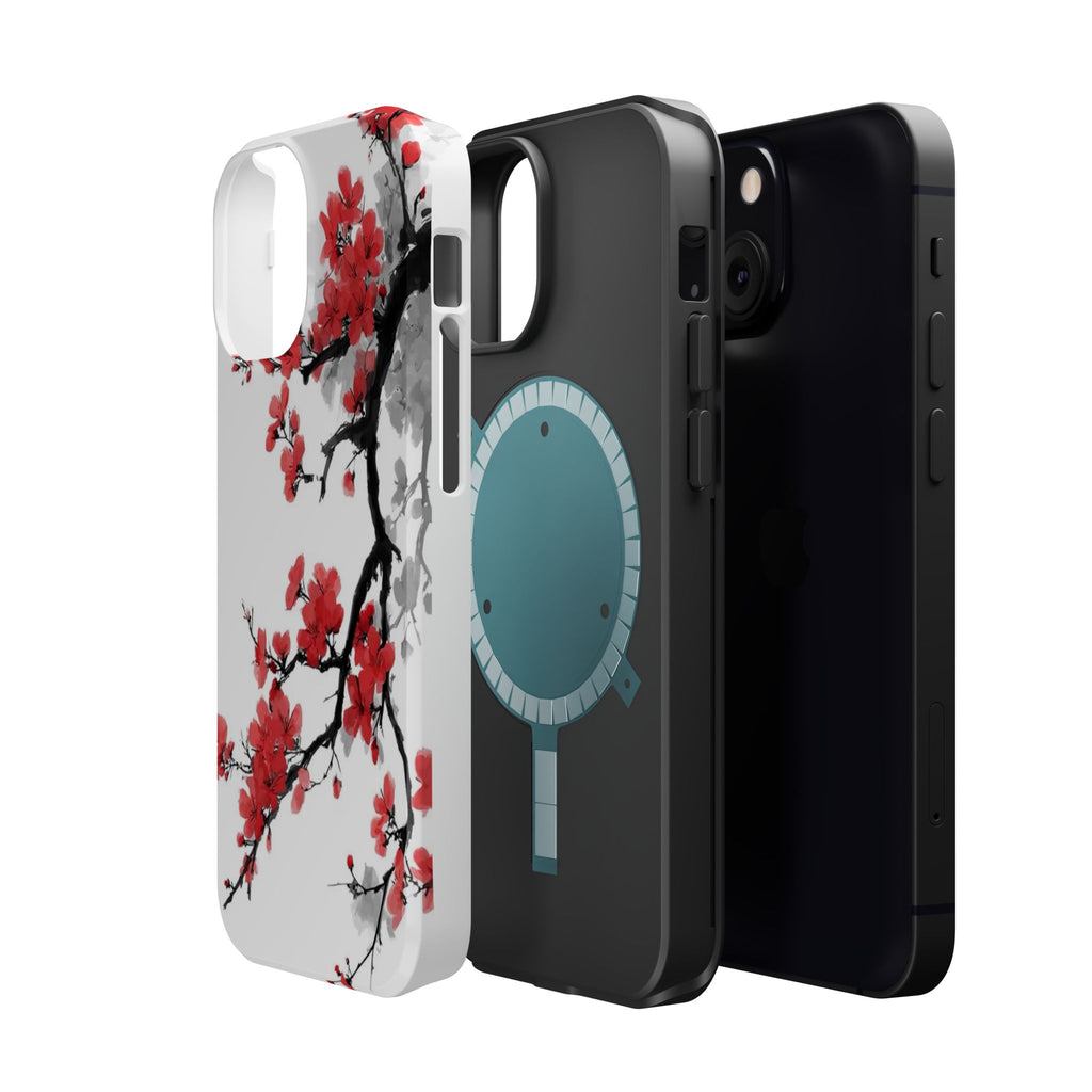 Cherry Blossom Impact Phone Case — Magnetic, Shock‑Resistant Protection