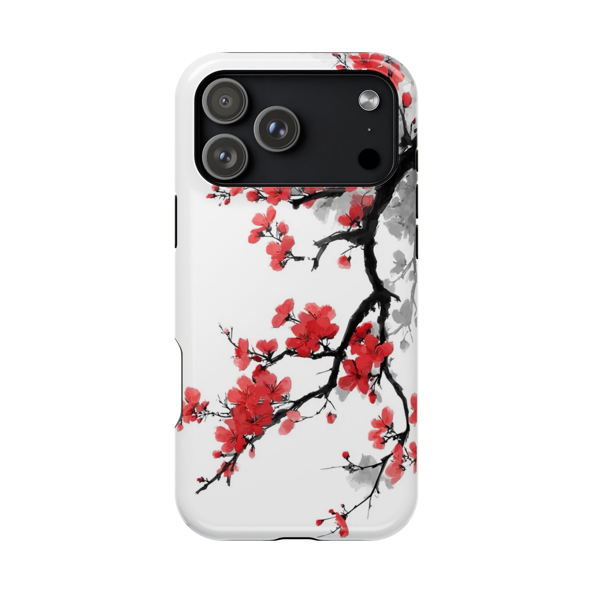 Cherry Blossom Impact Phone Case — Magnetic, Shock‑Resistant Protection