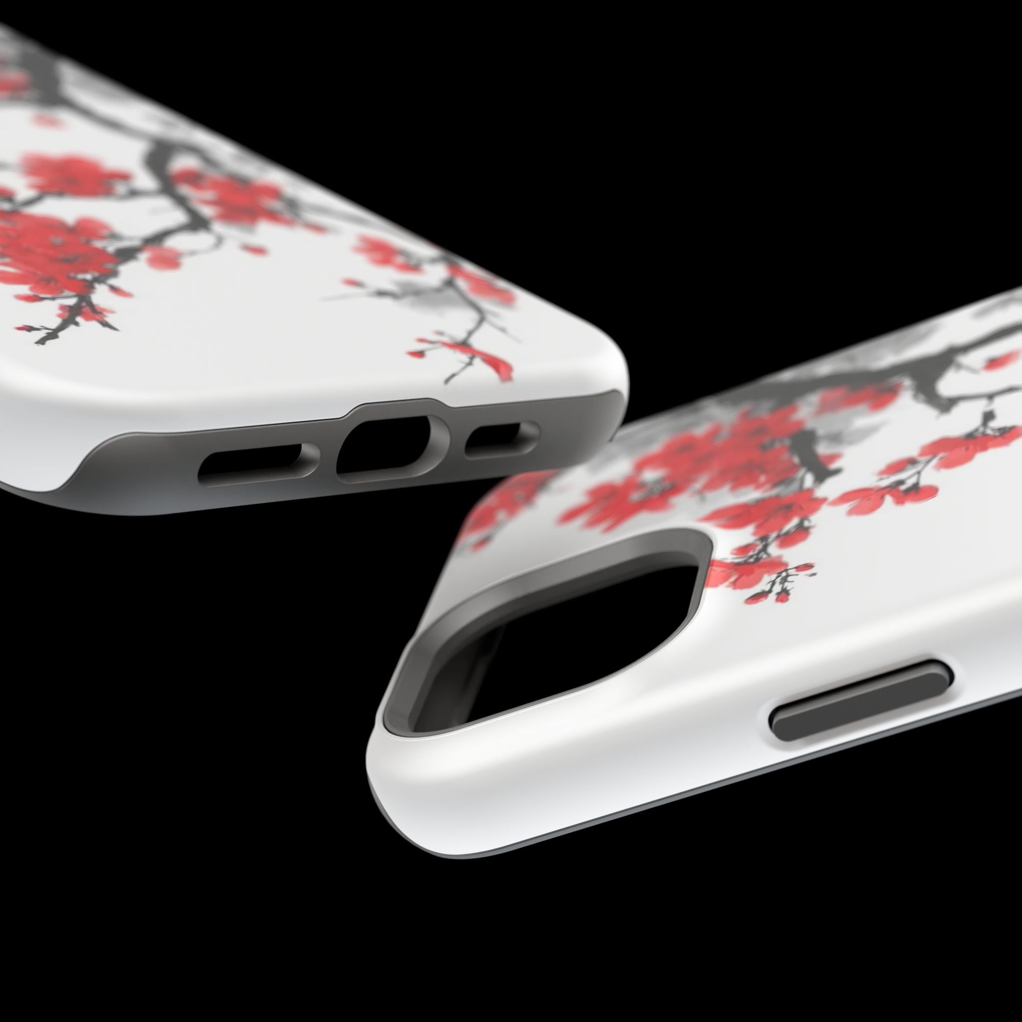 Cherry Blossom Impact Phone Case — Magnetic, Shock‑Resistant Protection