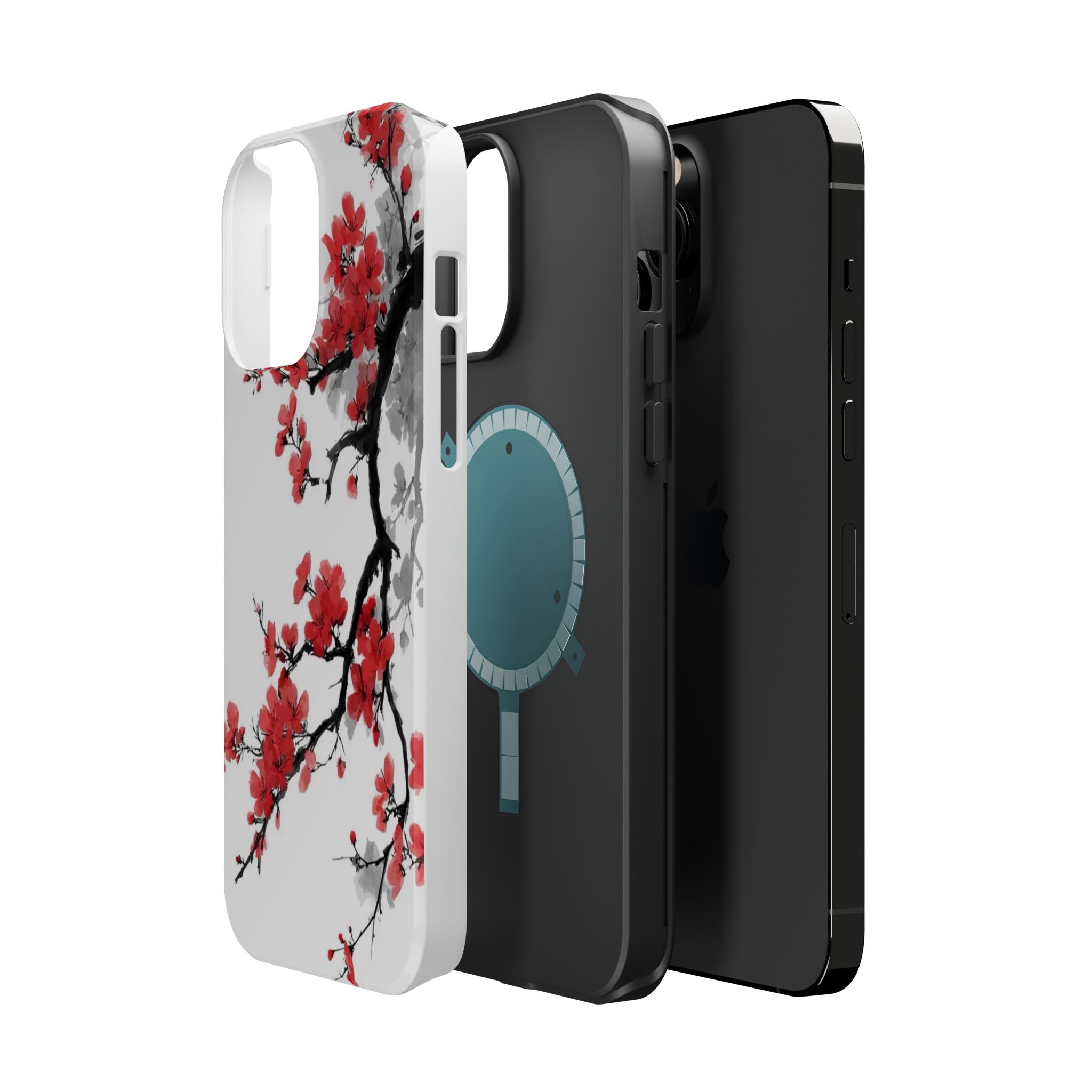 Cherry Blossom Impact Phone Case — Magnetic, Shock‑Resistant Protection