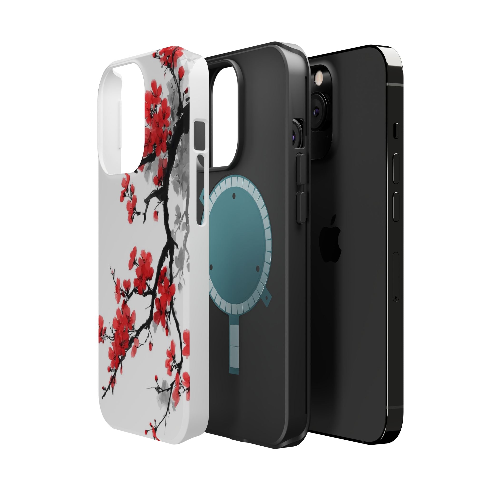 Cherry Blossom Impact Phone Case — Magnetic, Shock‑Resistant Protection
