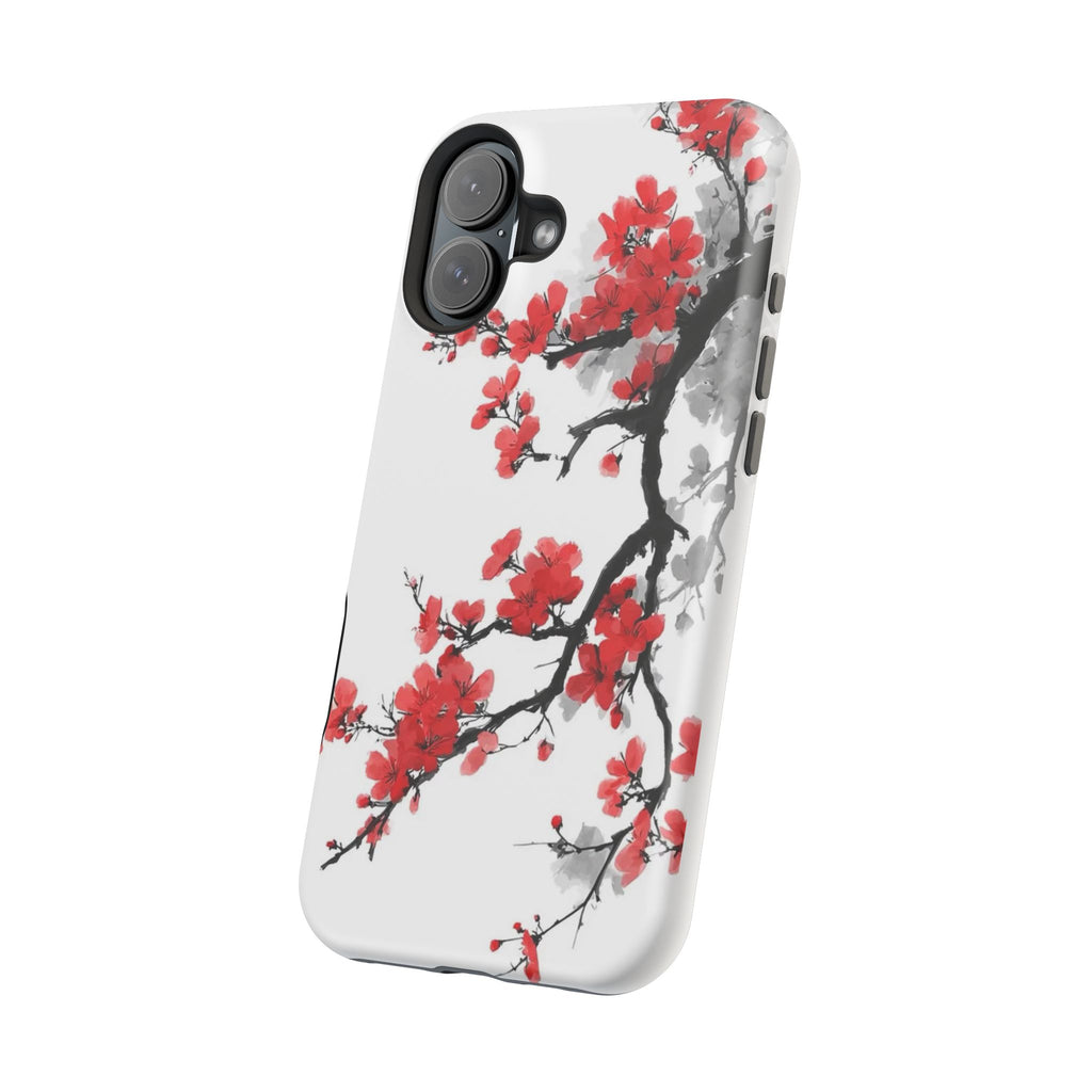 Cherry Blossom Impact Phone Case — Magnetic, Shock‑Resistant Protection