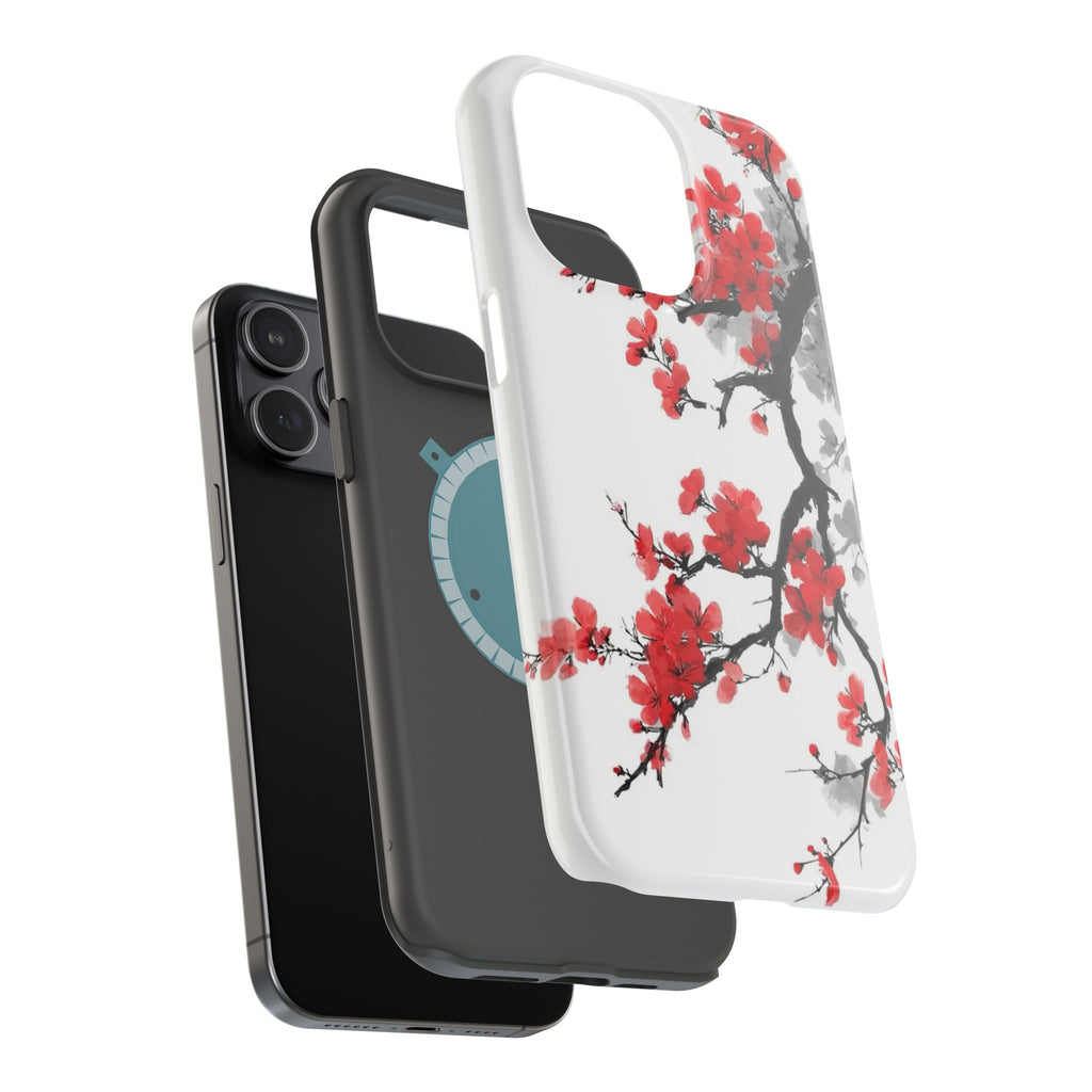 Cherry Blossom Impact Phone Case — Magnetic, Shock‑Resistant Protection