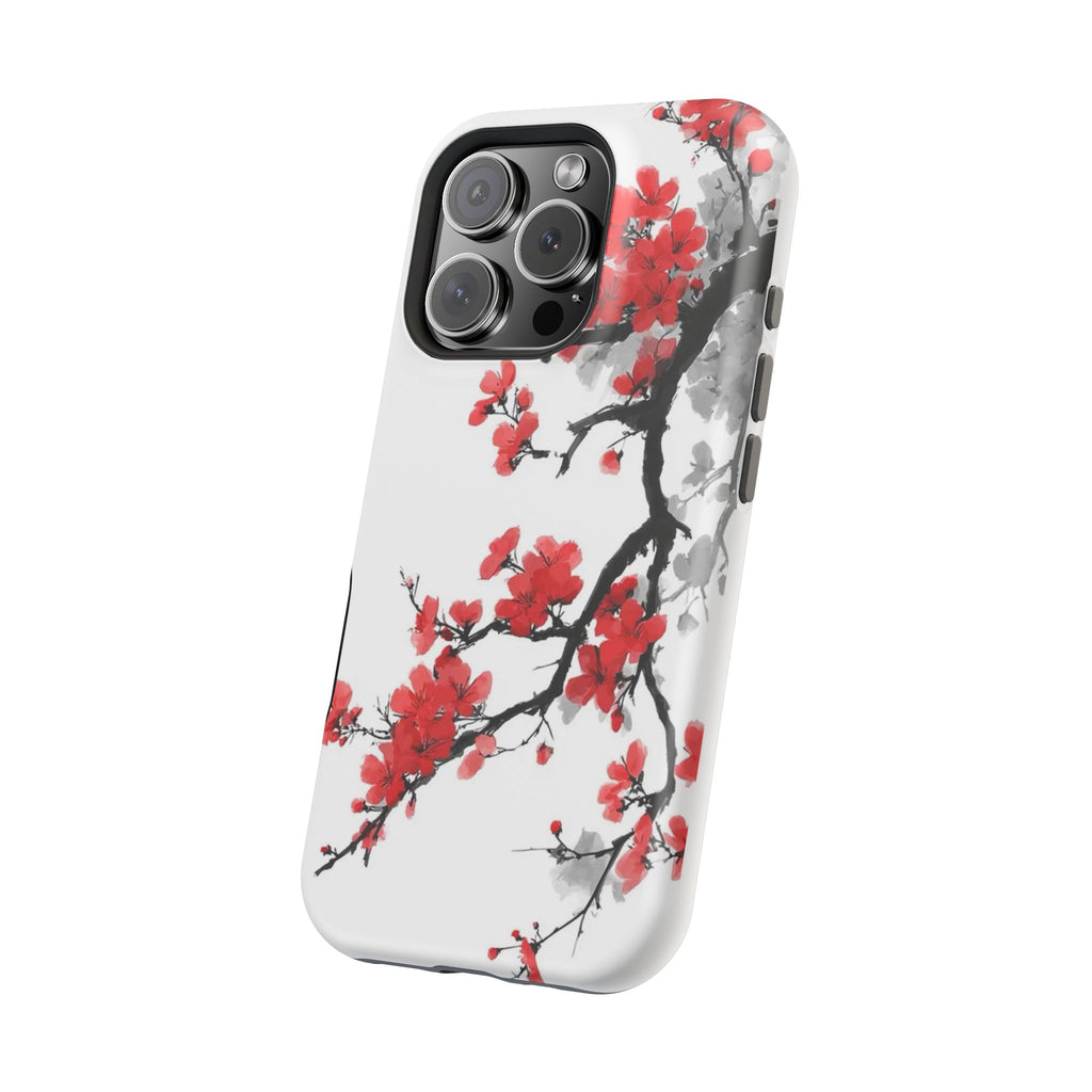 Cherry Blossom Impact Phone Case — Magnetic, Shock‑Resistant Protection