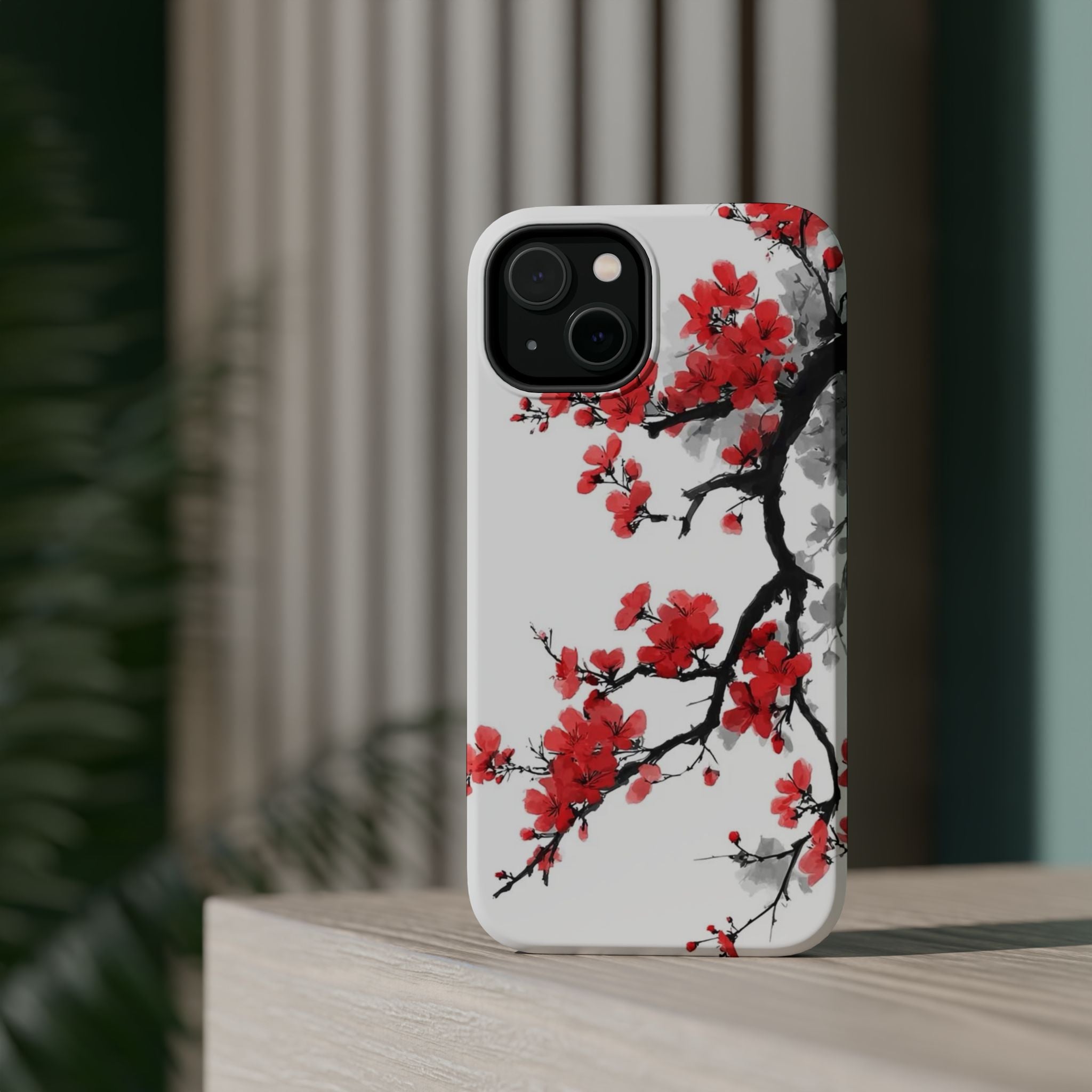 Cherry Blossom Impact Phone Case — Magnetic, Shock‑Resistant Protection