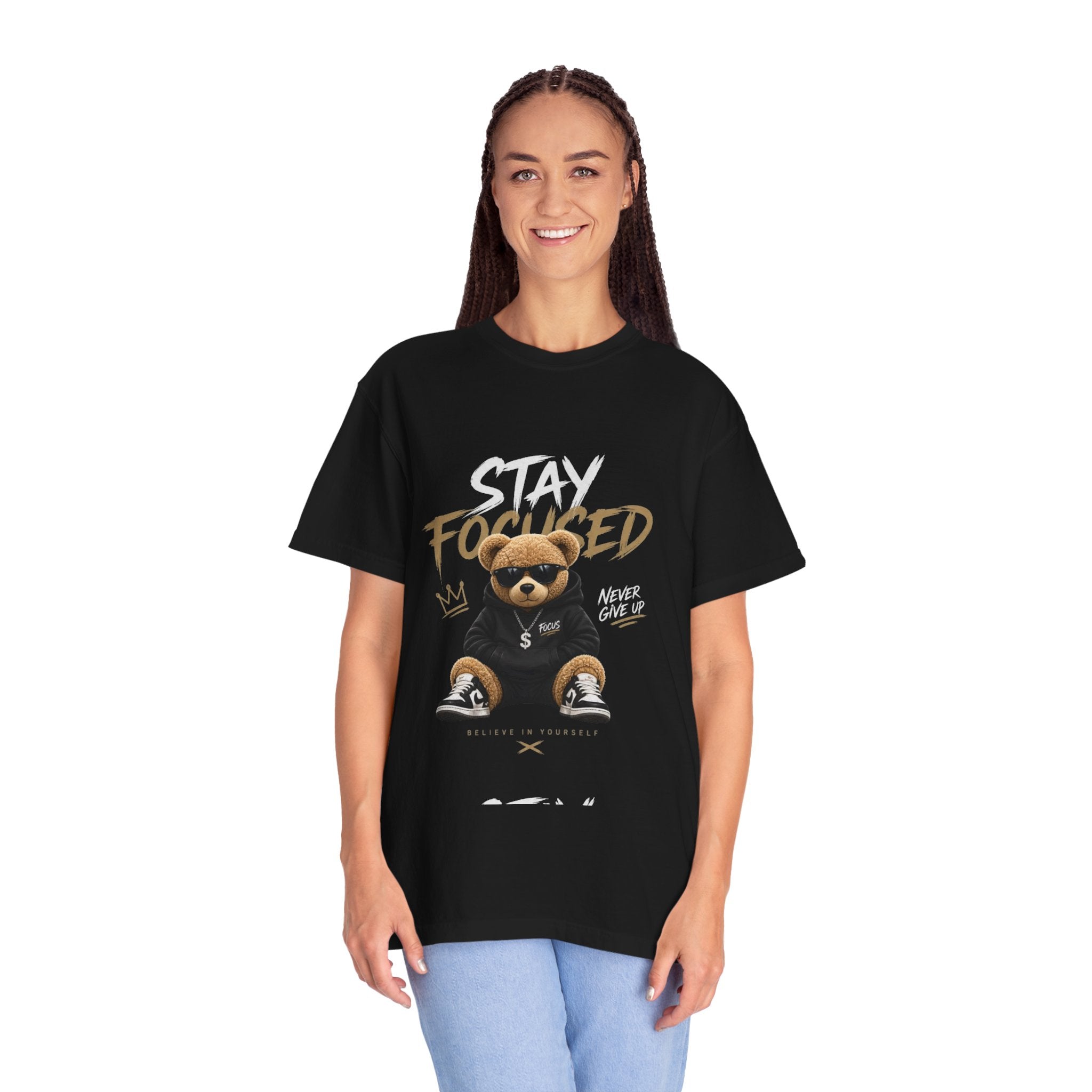 Stay On Focused Unisex Garment-Dyed T-shirt