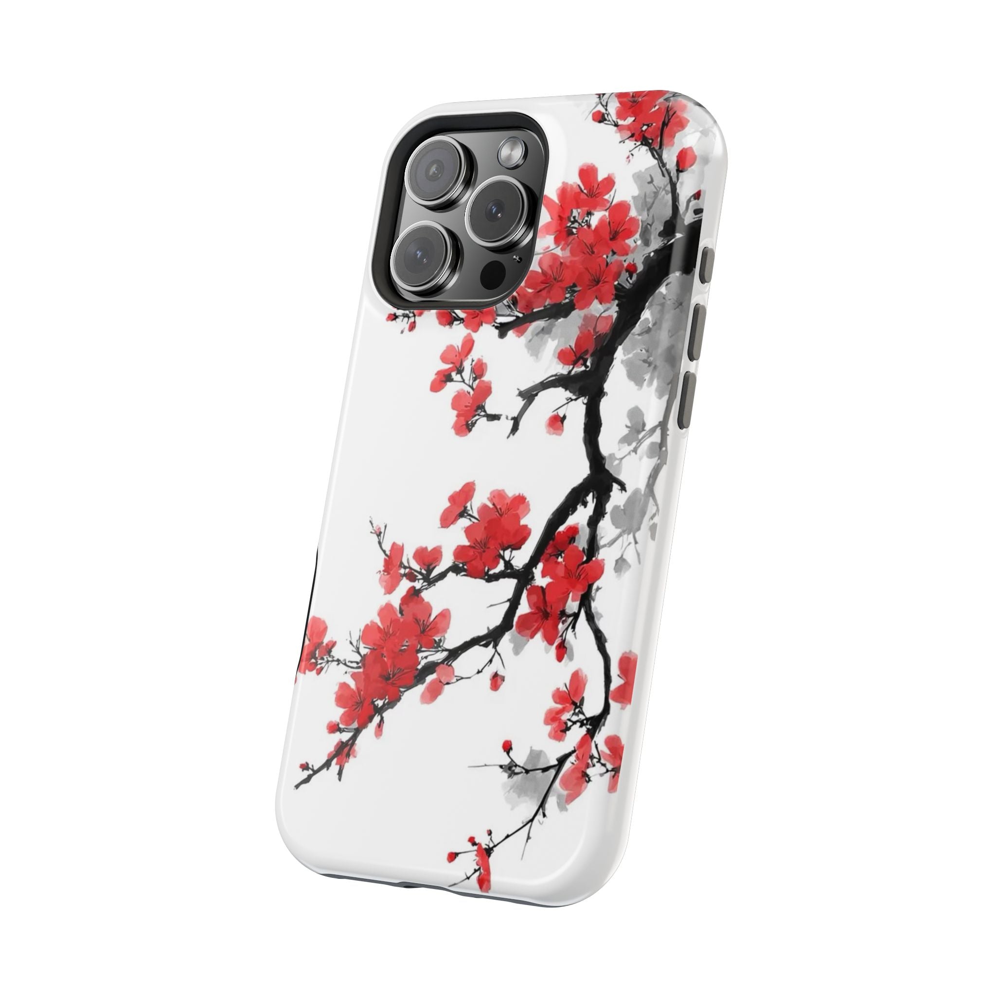 Cherry Blossom Impact Phone Case — Magnetic, Shock‑Resistant Protection
