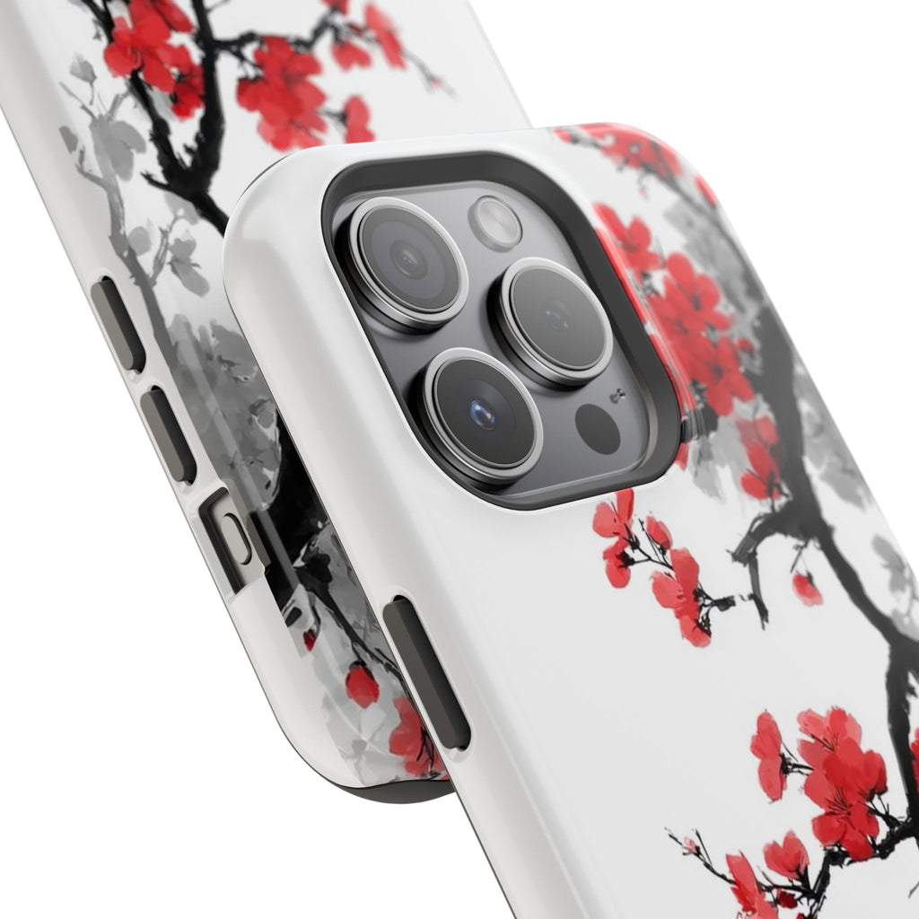 Cherry Blossom Impact Phone Case — Magnetic, Shock‑Resistant Protection