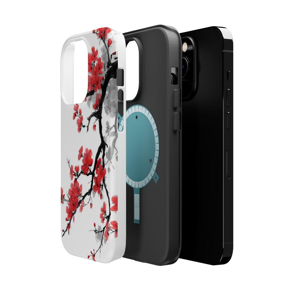 Cherry Blossom Impact Phone Case — Magnetic, Shock‑Resistant Protection