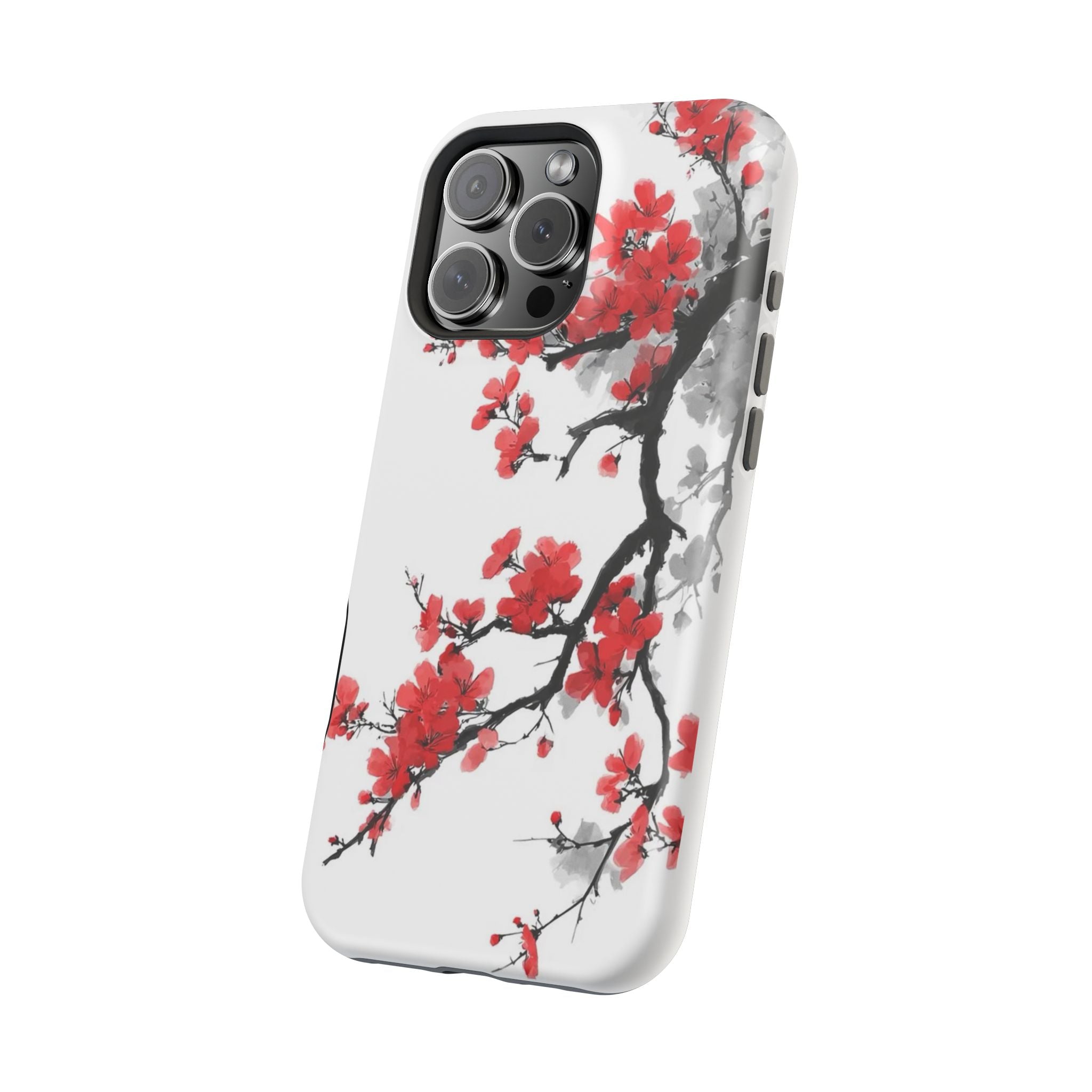 Cherry Blossom Impact Phone Case — Magnetic, Shock‑Resistant Protection