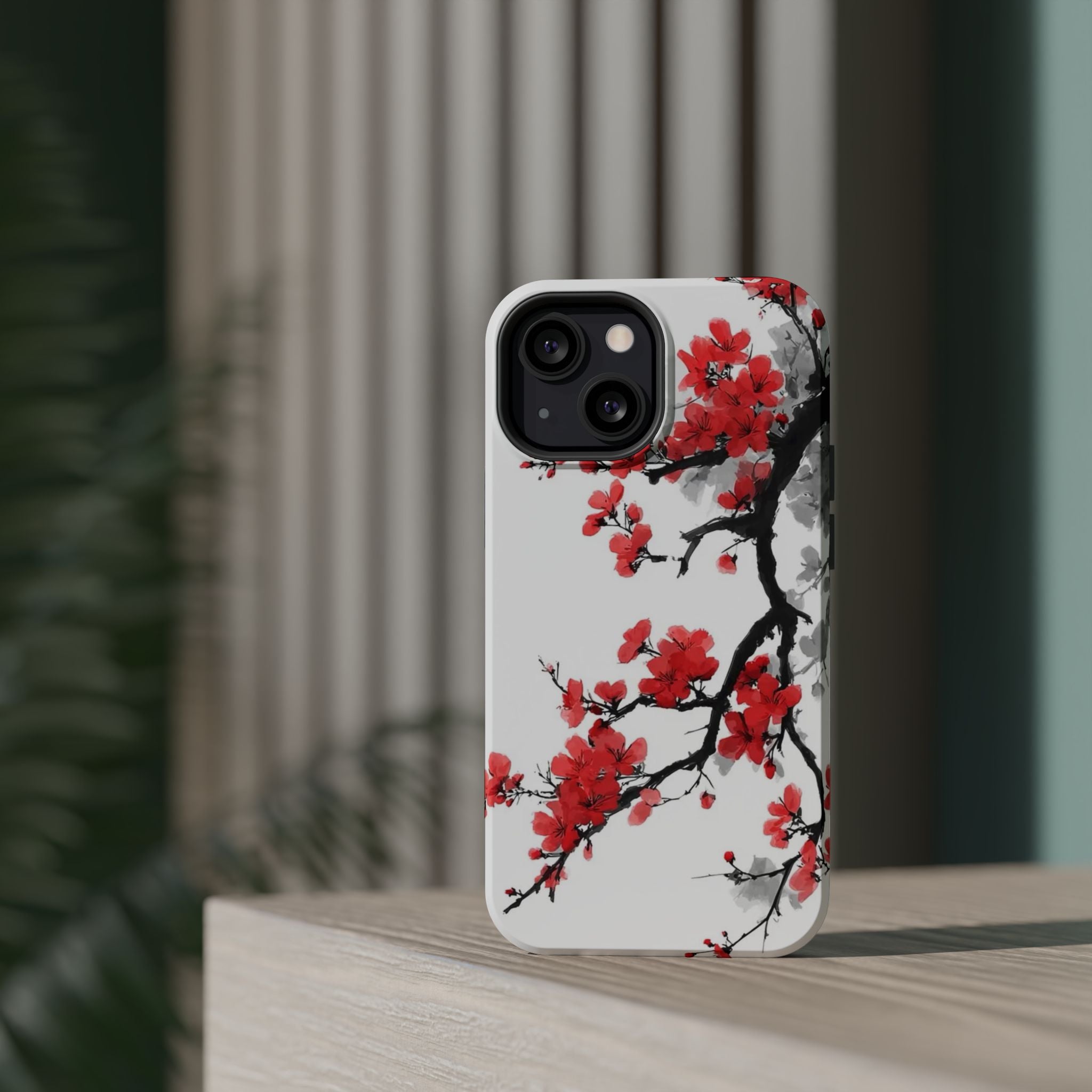 Cherry Blossom Impact Phone Case — Magnetic, Shock‑Resistant Protection