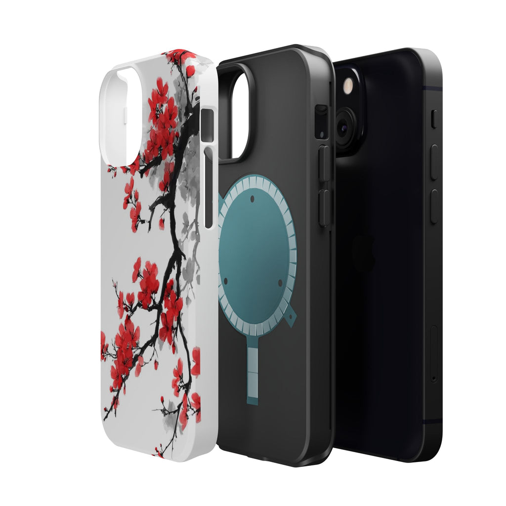 Cherry Blossom Impact Phone Case — Magnetic, Shock‑Resistant Protection