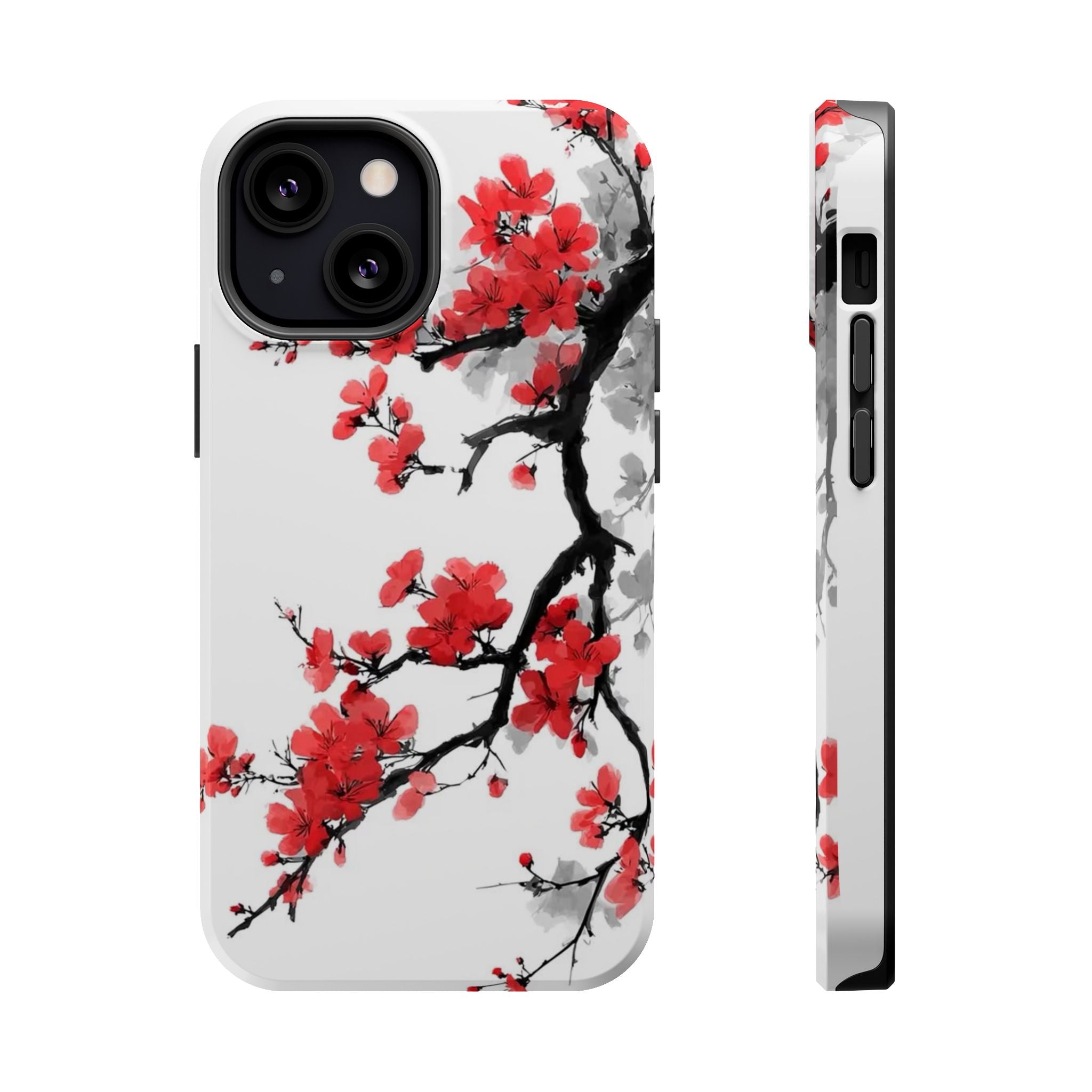 Cherry Blossom Impact Phone Case — Magnetic, Shock‑Resistant Protection