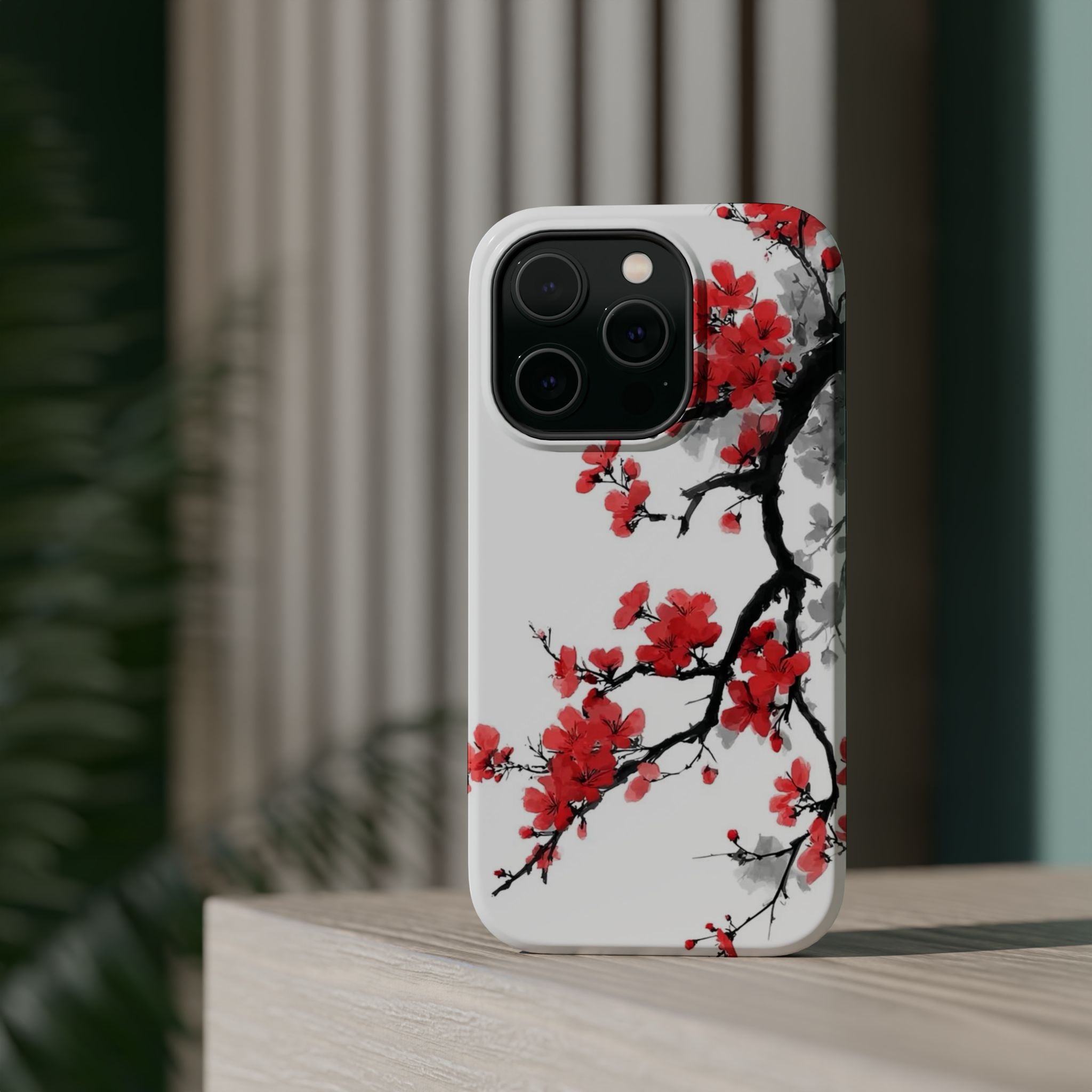 Cherry Blossom Impact Phone Case — Magnetic, Shock‑Resistant Protection