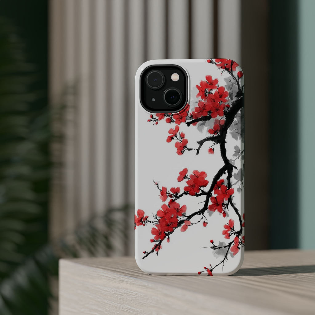 Cherry Blossom Impact Phone Case — Magnetic, Shock‑Resistant Protection