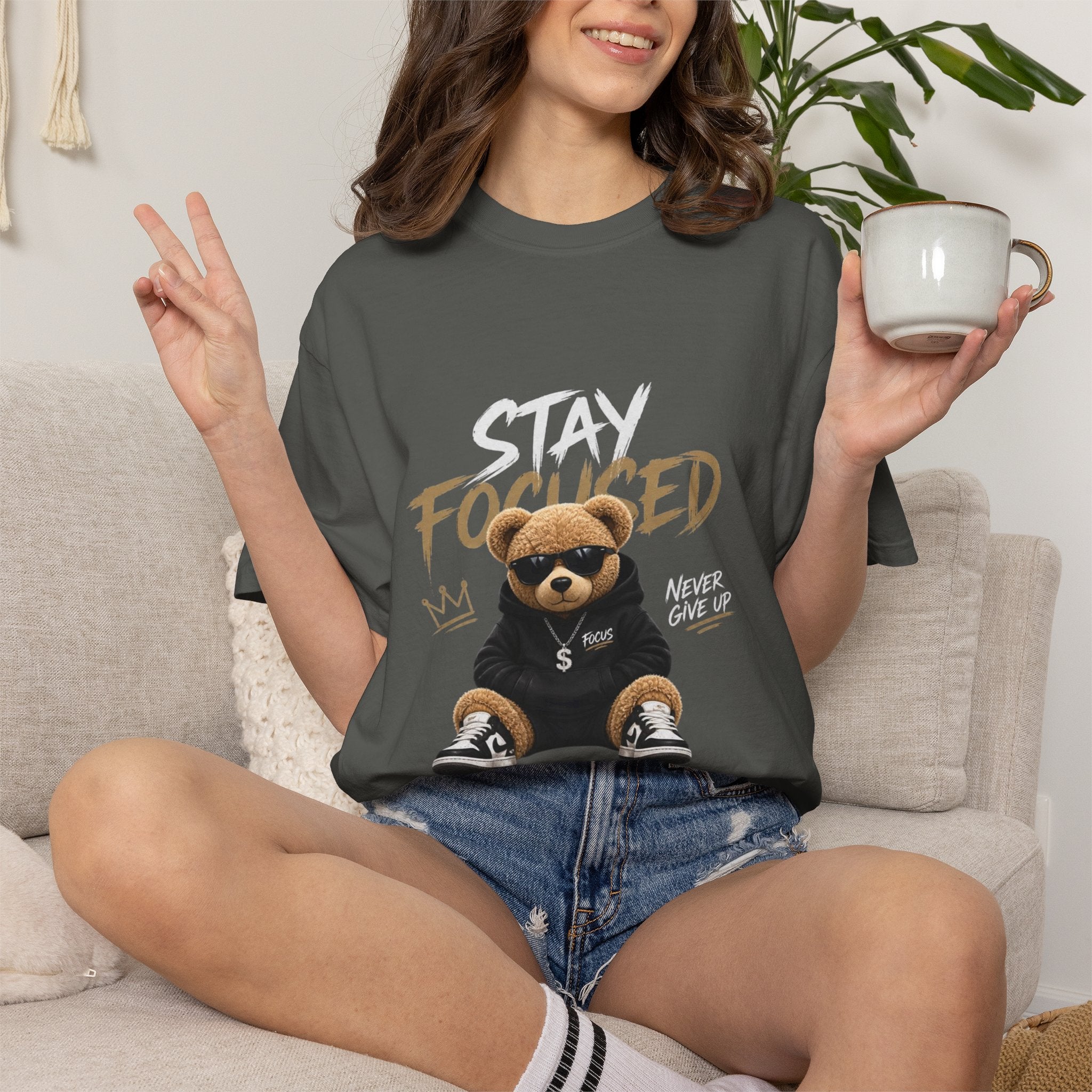 Stay On Focused Unisex Garment-Dyed T-shirt