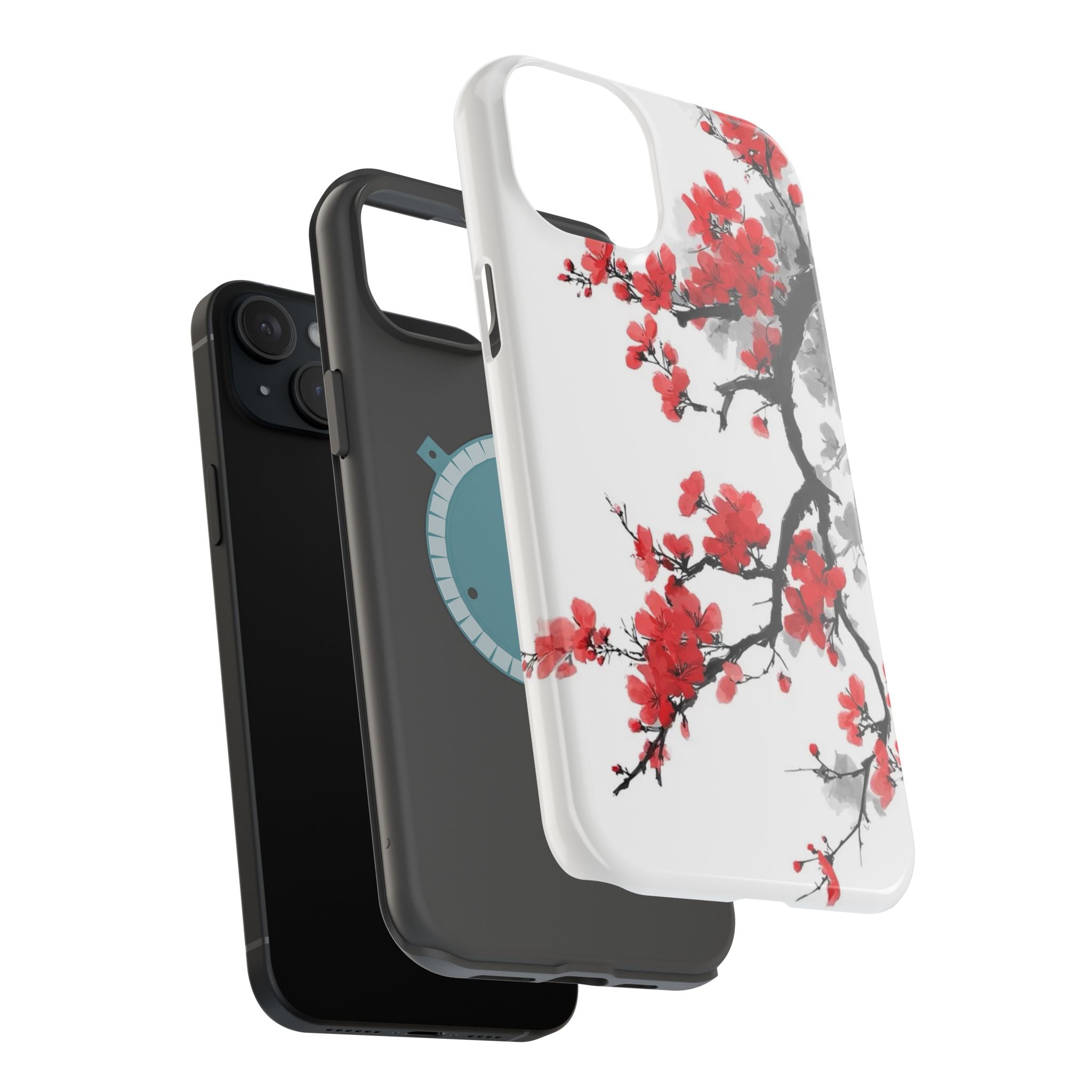 Cherry Blossom Impact Phone Case — Magnetic, Shock‑Resistant Protection