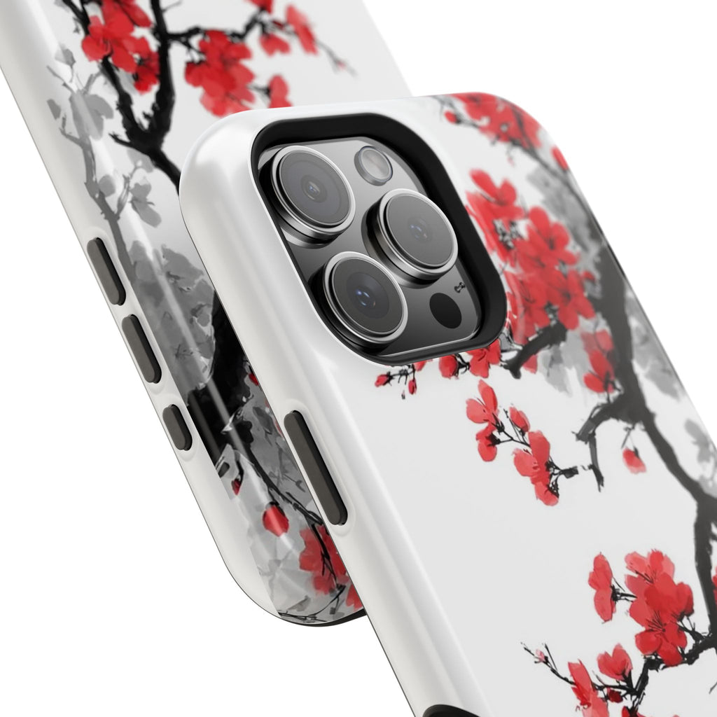 Cherry Blossom Impact Phone Case — Magnetic, Shock‑Resistant Protection