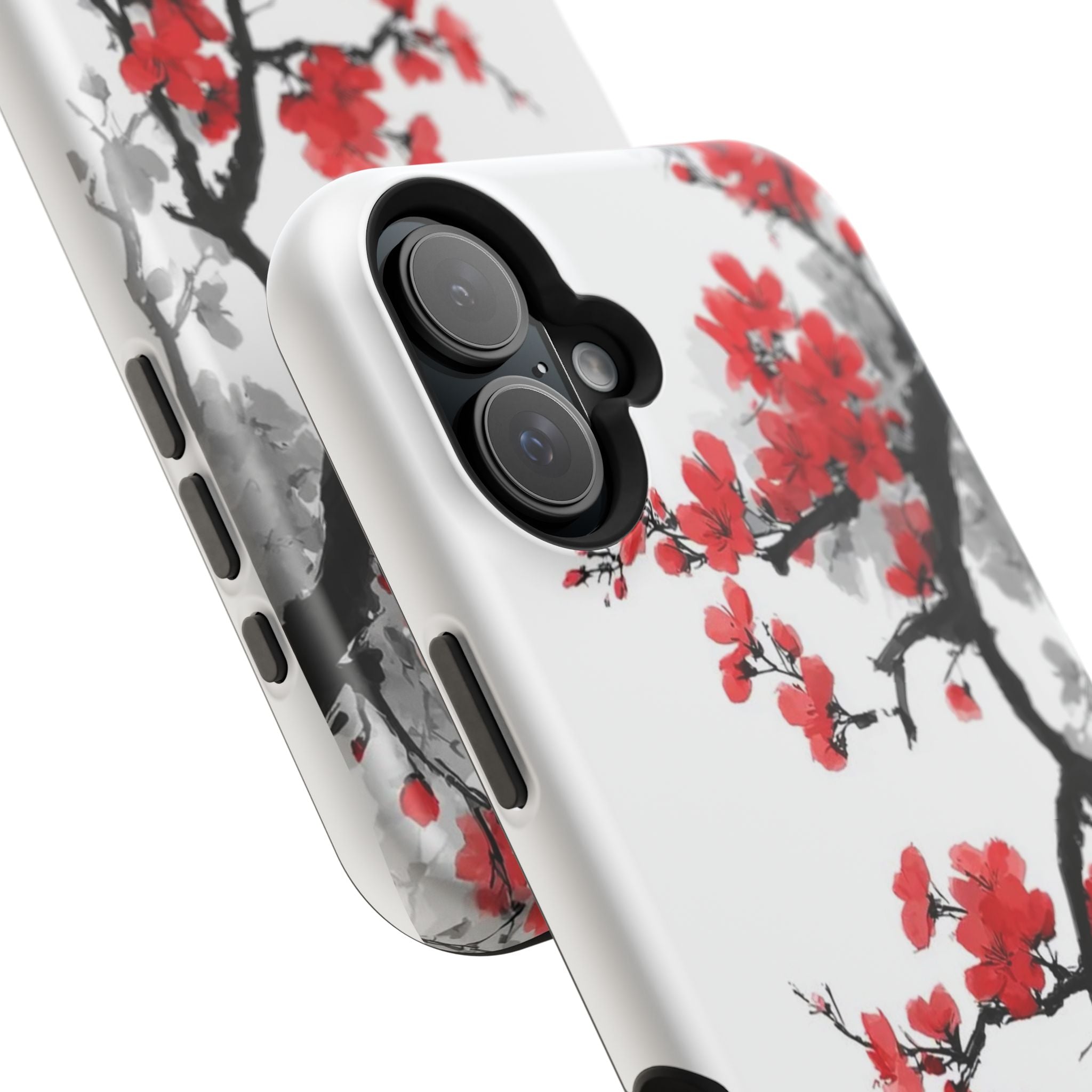Cherry Blossom Impact Phone Case — Magnetic, Shock‑Resistant Protection