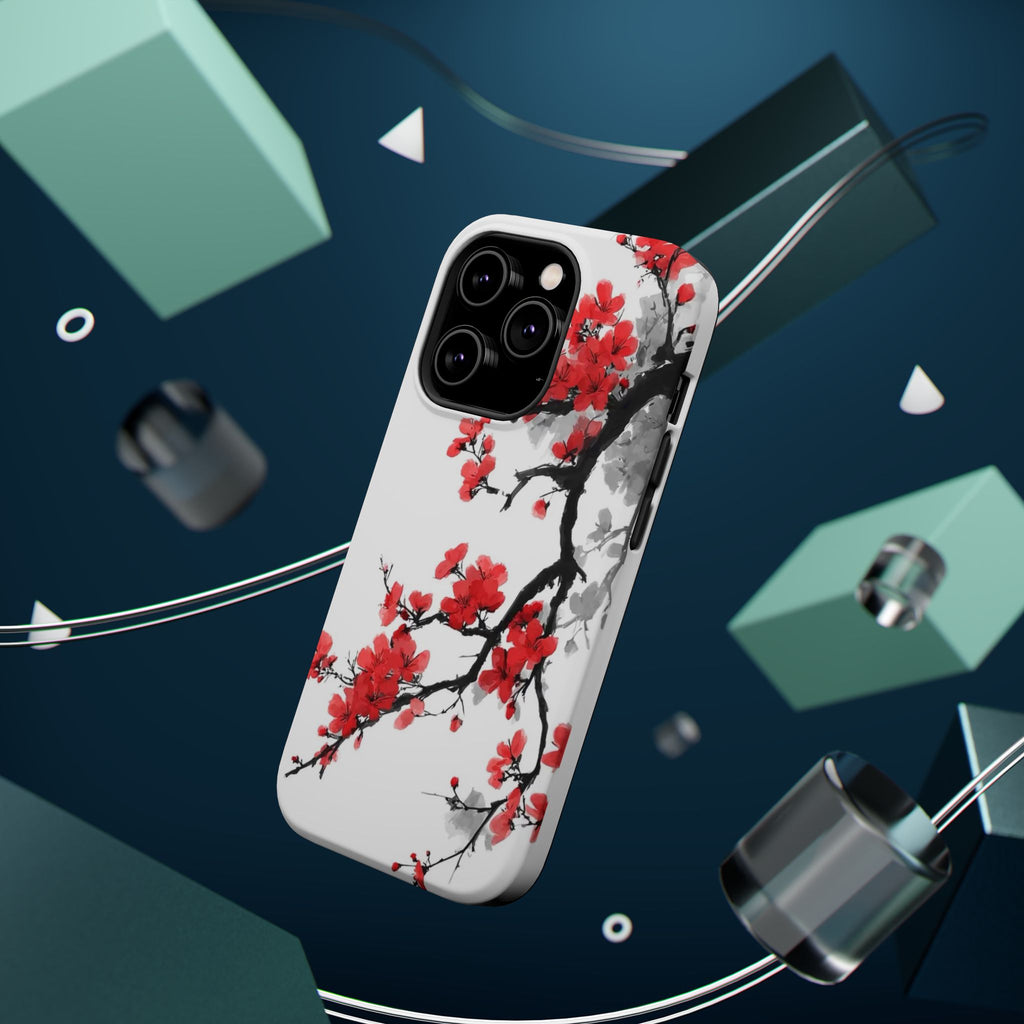 Cherry Blossom Impact Phone Case — Magnetic, Shock‑Resistant Protection